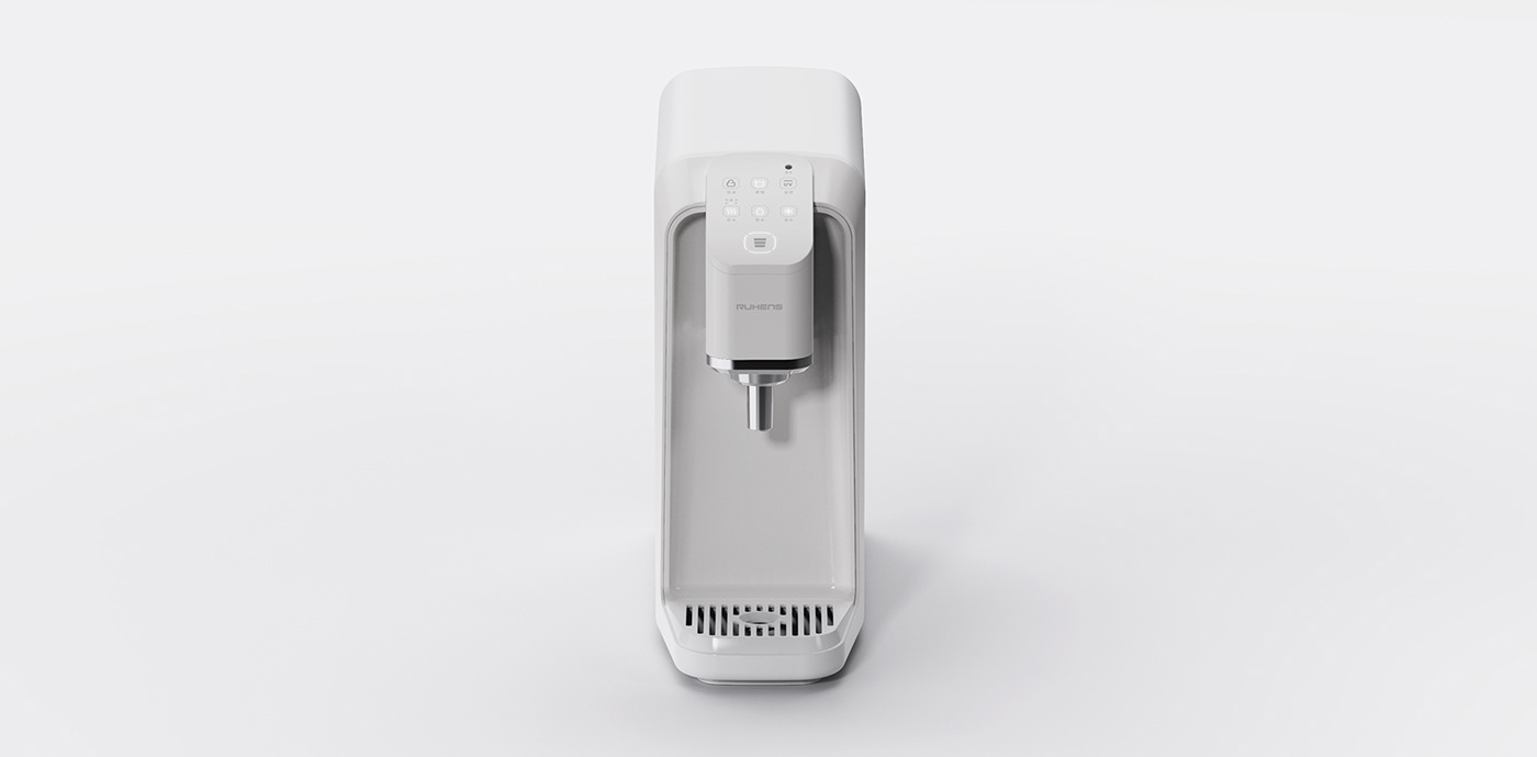 Water purifier，concise，white，visual，