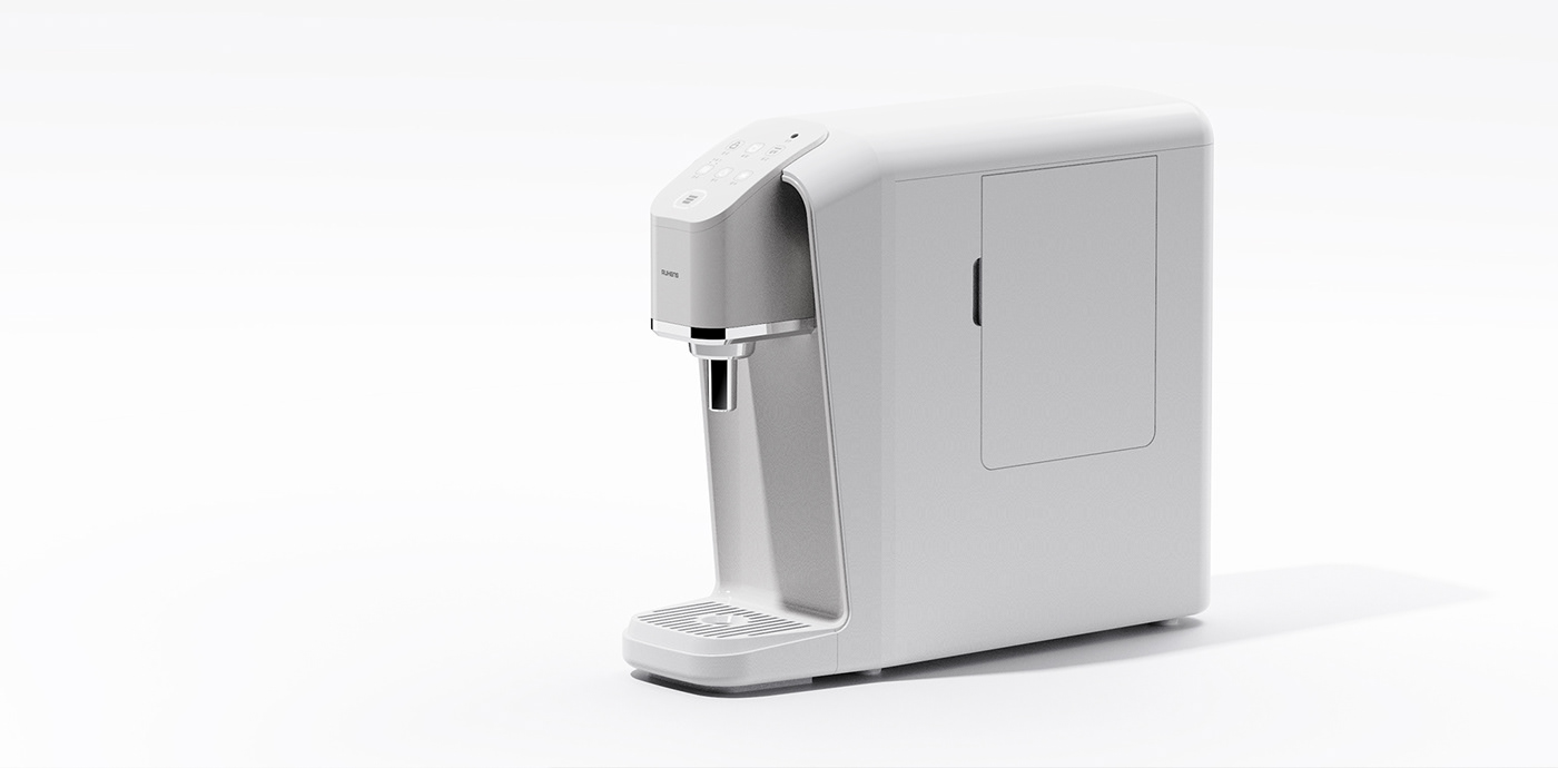 Water purifier，concise，white，visual，