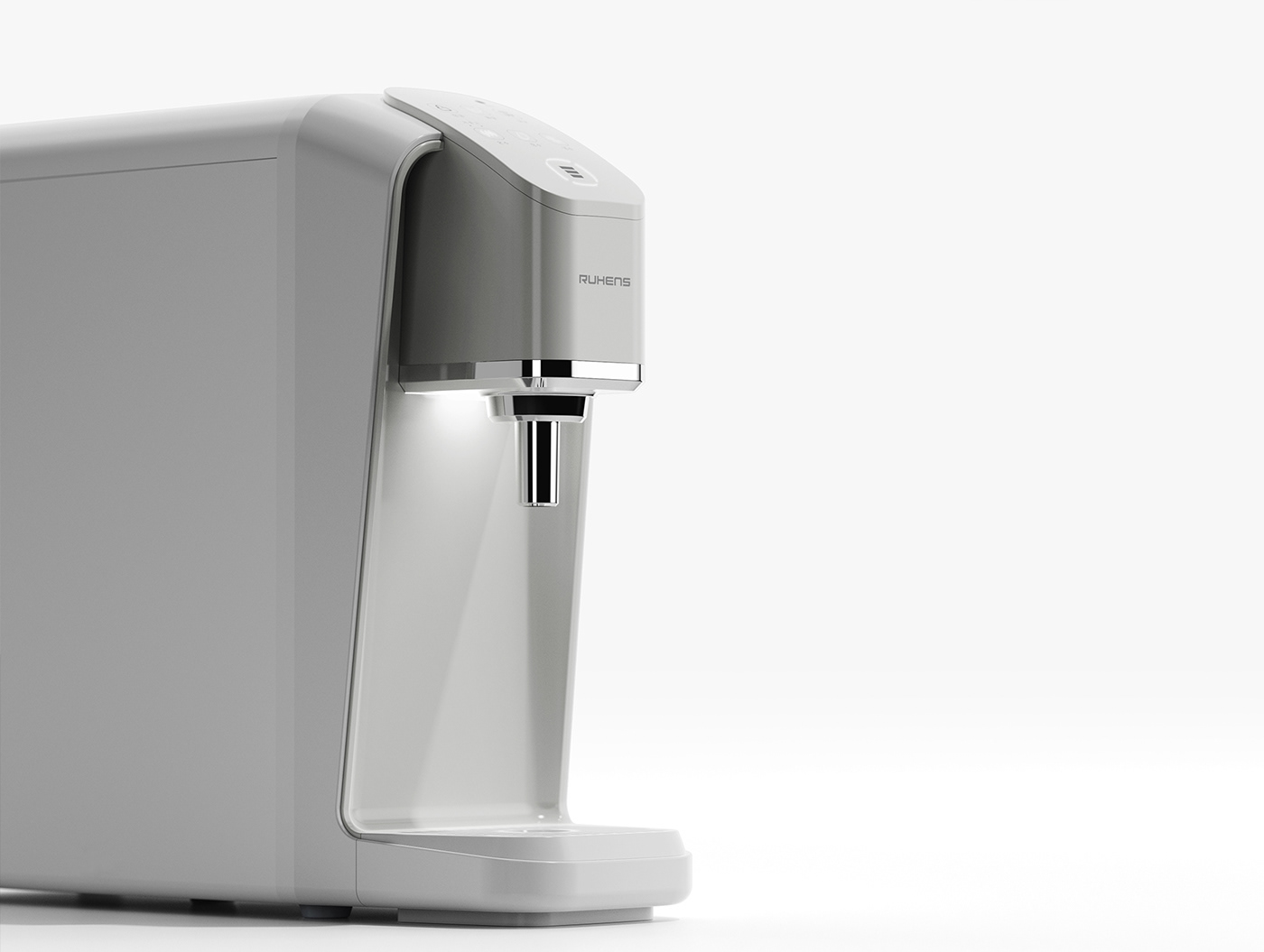 Water purifier，concise，white，visual，