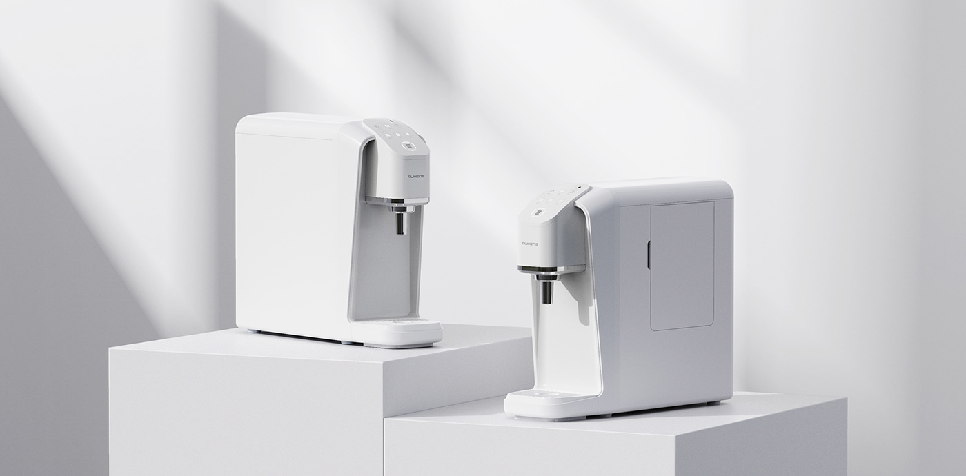 Water purifier，concise，white，visual，