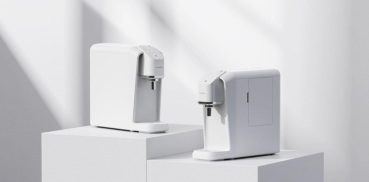 Water purifier，concise，white，visual，
