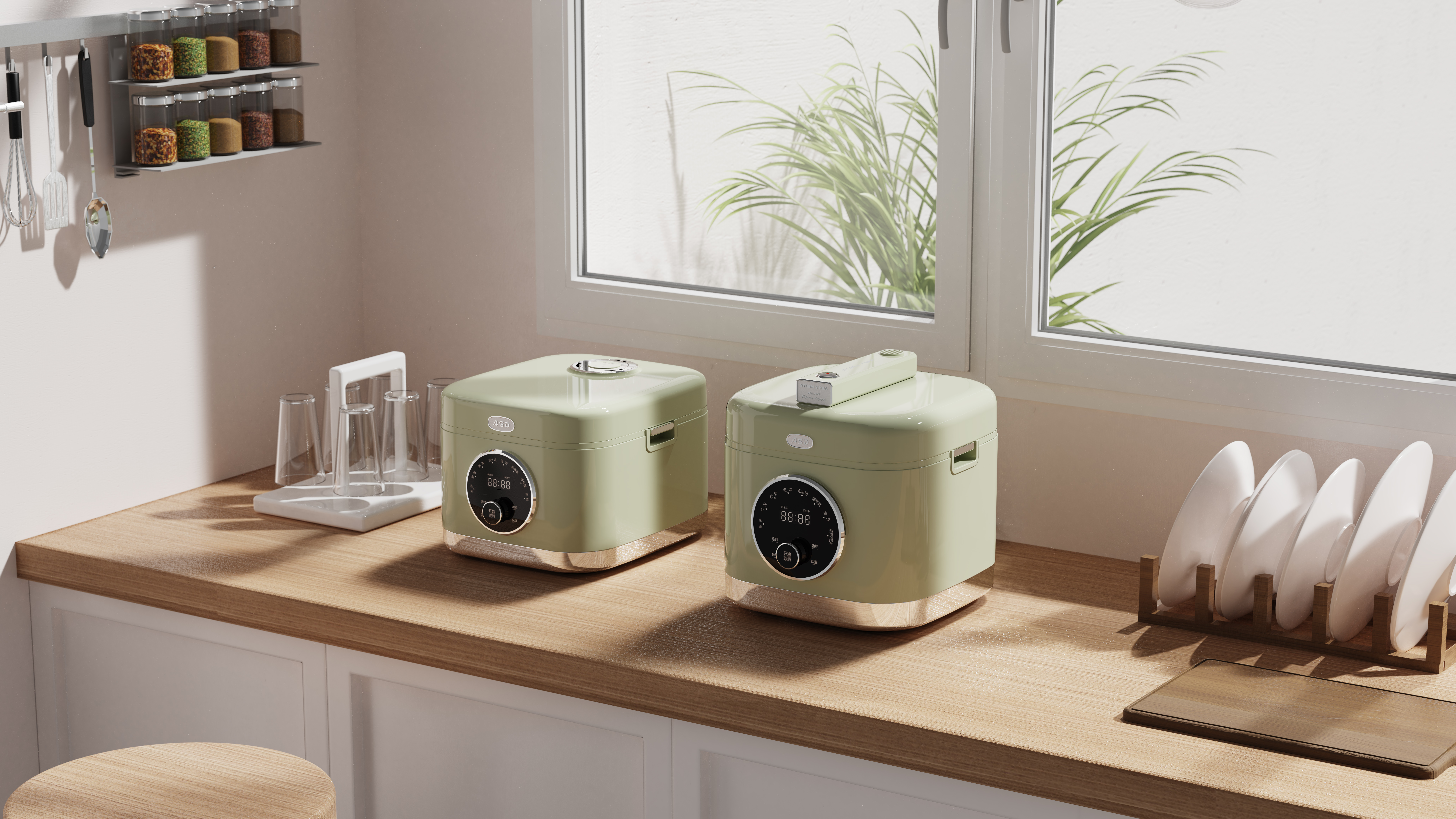 rice cooker，Electric pressure cooker，Retro style，Steam Age，Kitchen appliances，Trendy，small home appliances，serialization，