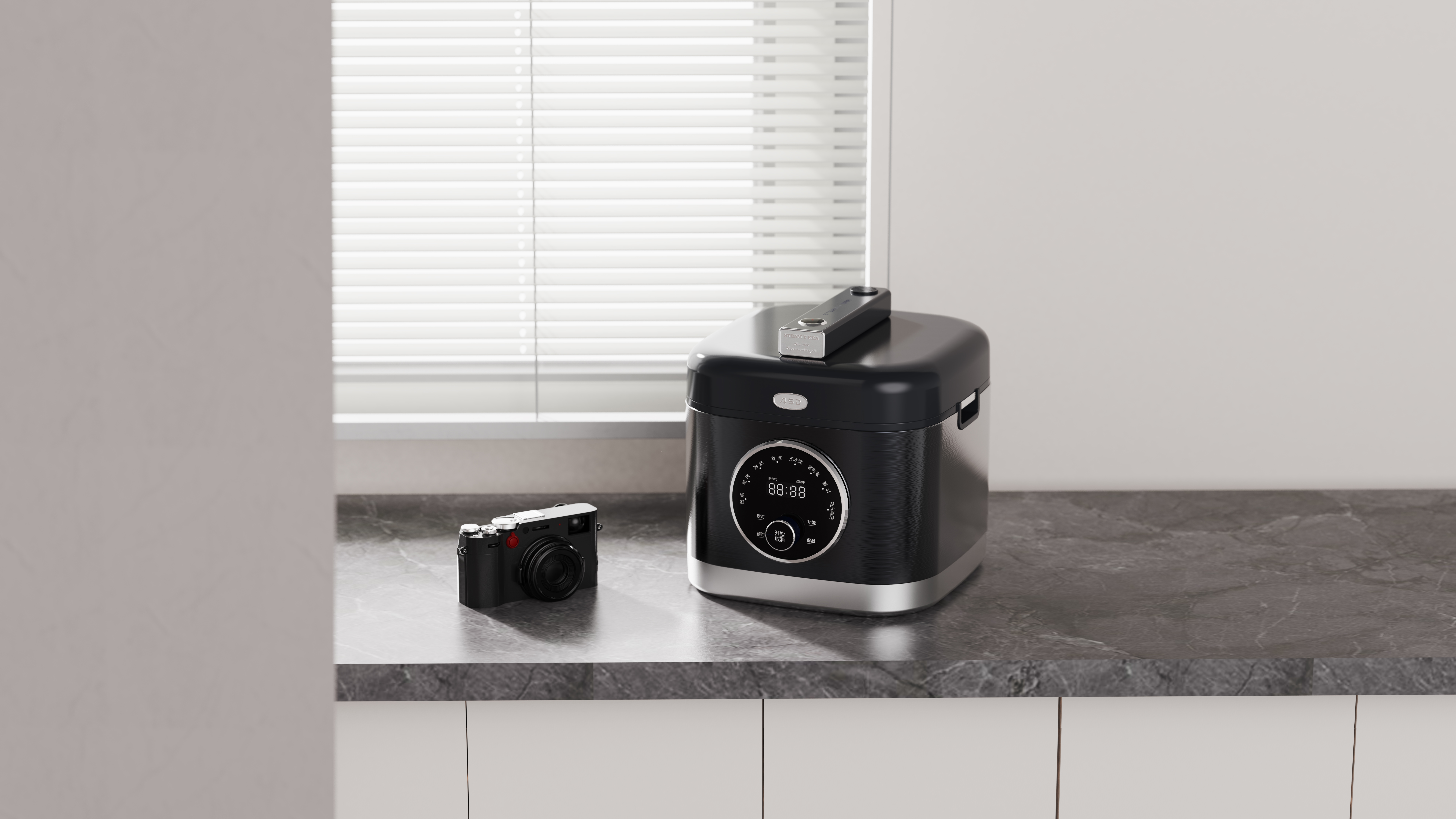 rice cooker，Electric pressure cooker，Retro style，Steam Age，Kitchen appliances，Trendy，small home appliances，serialization，