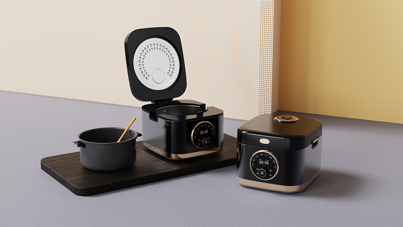 rice cooker，Electric pressure cooker，Retro style，Steam Age，Kitchen appliances，Trendy，small home appliances，serialization，