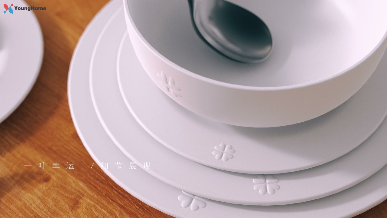 # Tableware，# plate，# Four-piece，# Kitchen Supplies，