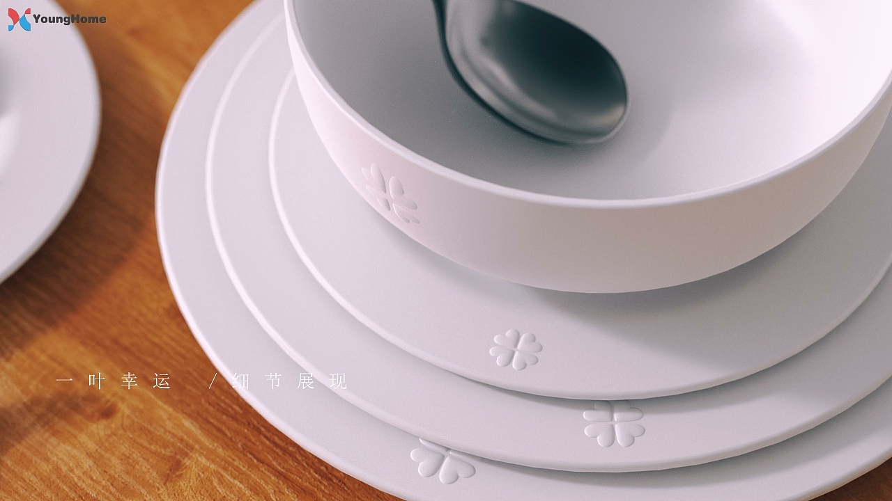 # Tableware，# plate，# Four-piece，# Kitchen Supplies，