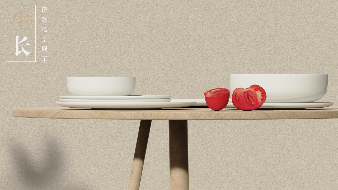 # Tableware，# plate，# Four-piece，# Kitchen utensils，# Growth，