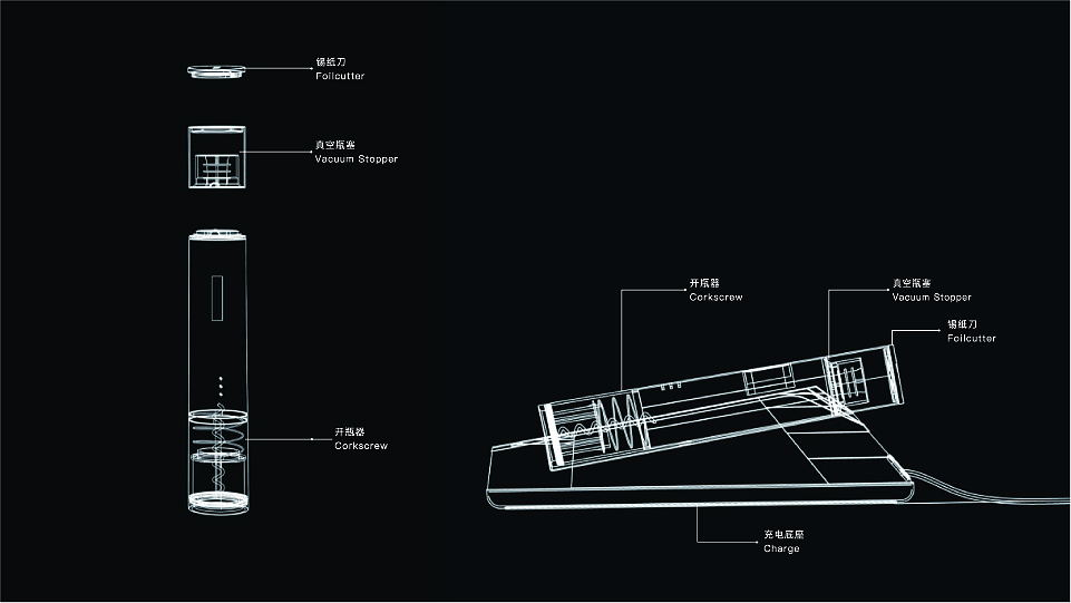 product design，industrial design，Wine bottle opener，