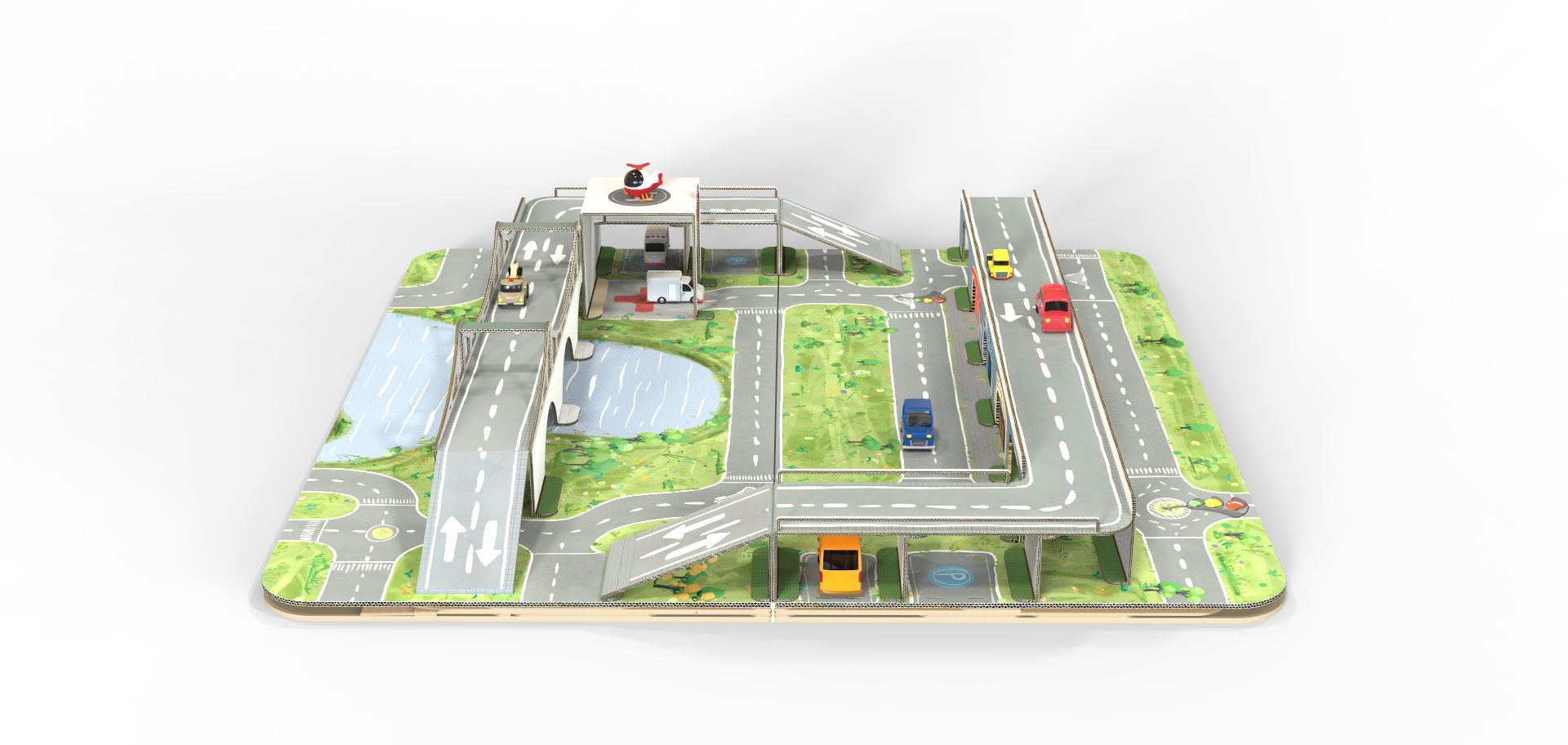 Toys，Toy Scene，fold，Corrugated paper，children，Children's home，Children's entertainment，Home entertainment，