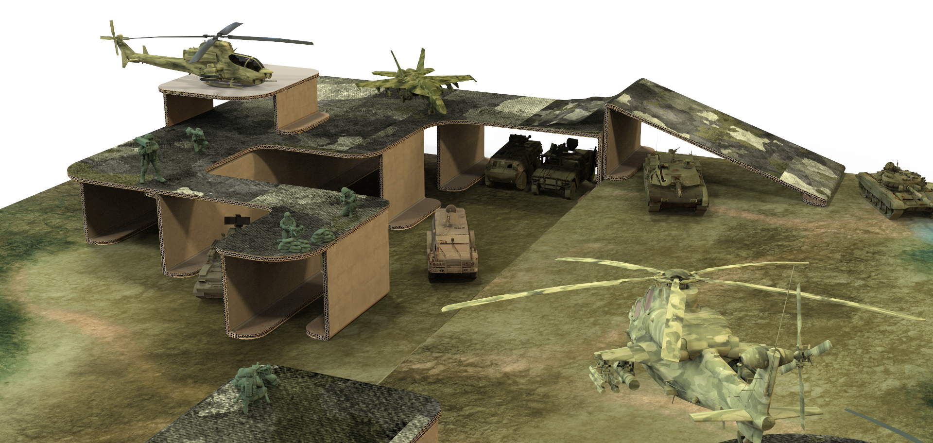 Toys，Toy Scene，fold，Corrugated paper，children，Children's home，Children's entertainment，Home entertainment，