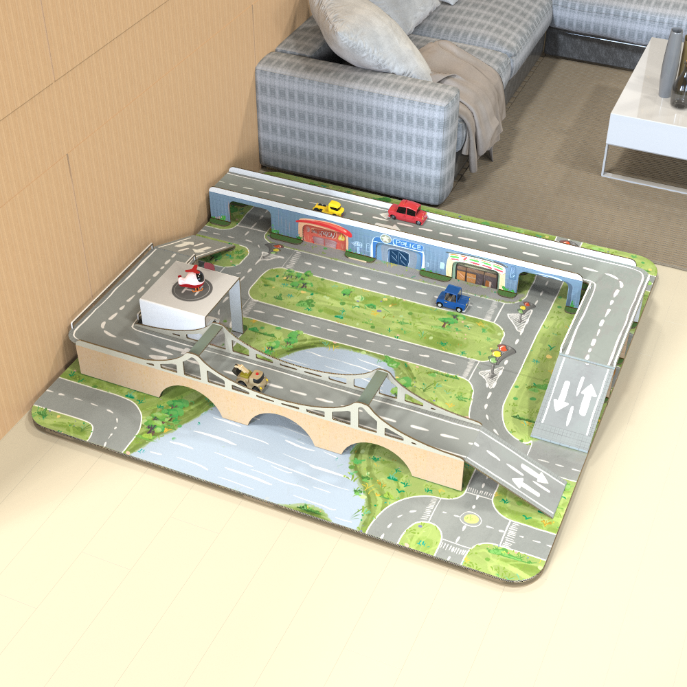 Toys，Toy Scene，fold，Corrugated paper，children，Children's home，Children's entertainment，Home entertainment，