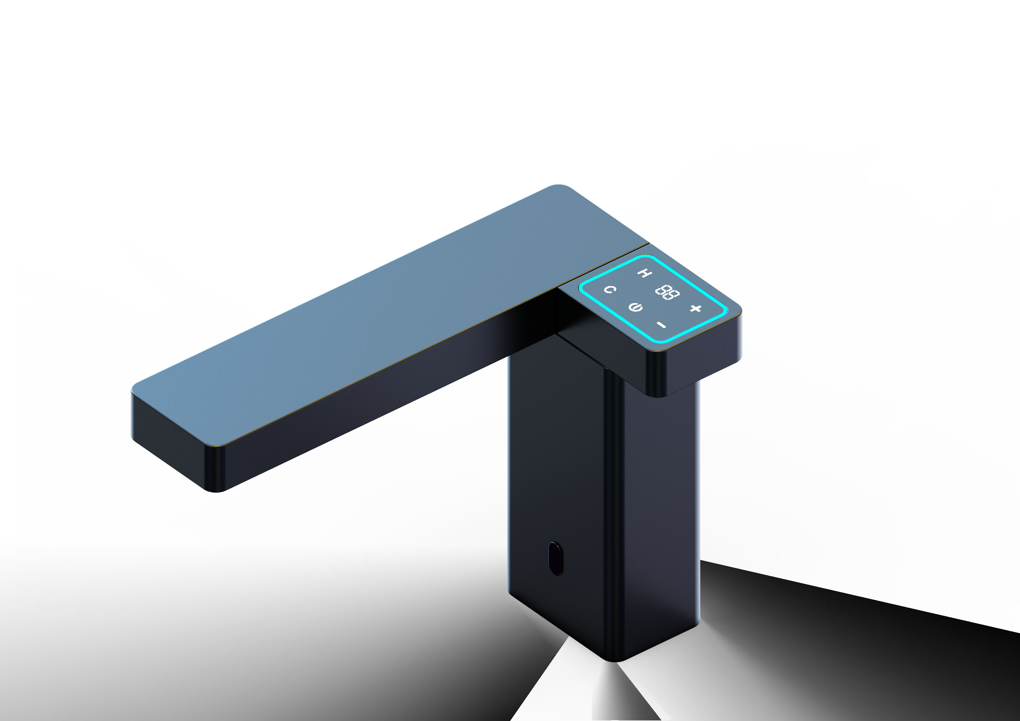 Intelligent digital display with atmosphere lamp basin faucet，