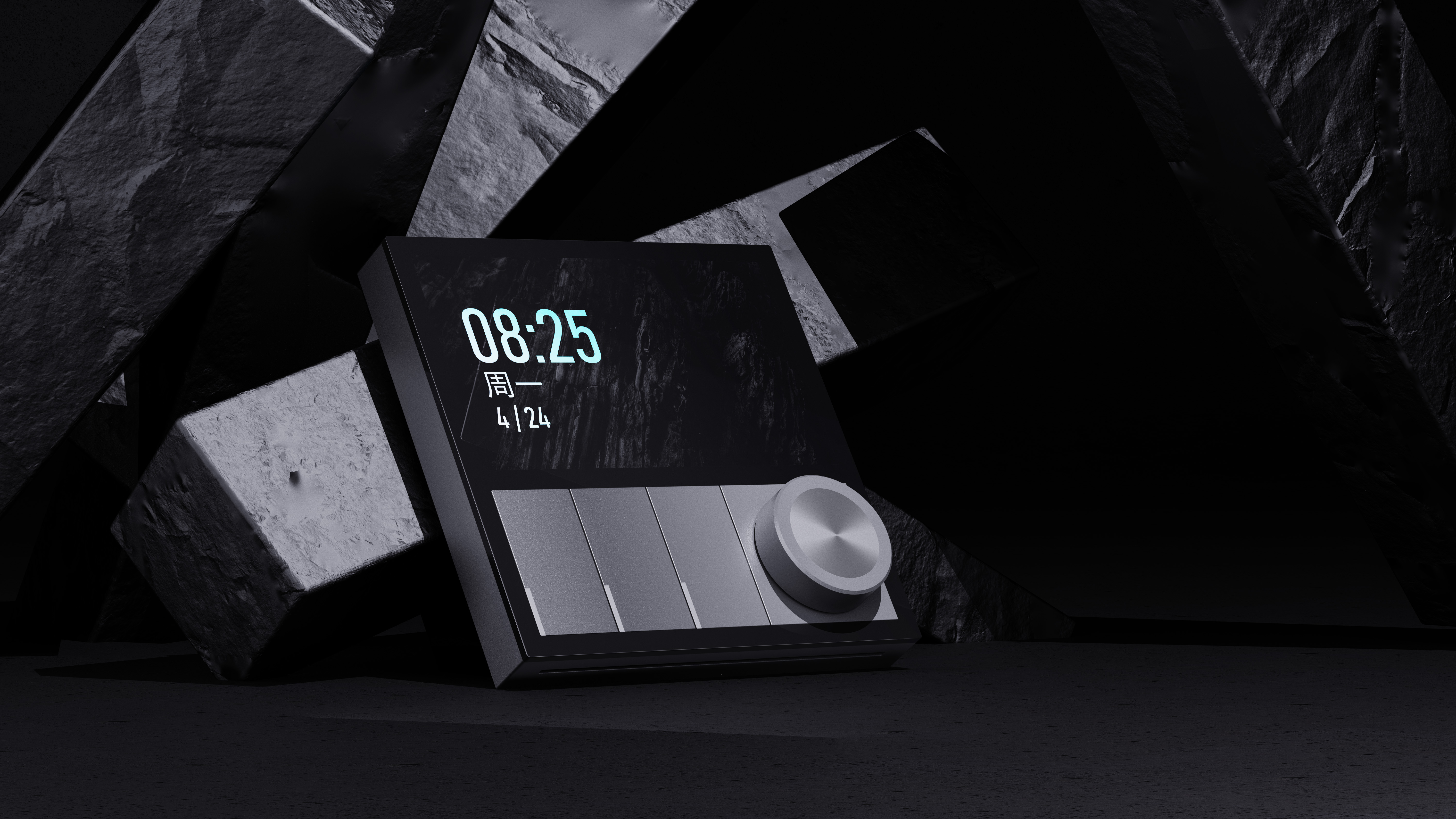 Switch design，product design，industrial design，Smart home，IOT，Internet of things，Knob switch，Product rendering，