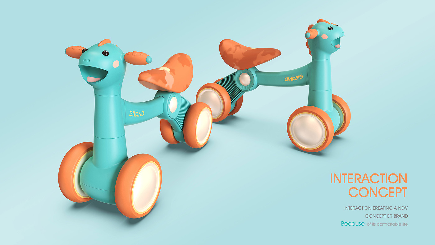 product design，industrial design，Structural design，Mother and baby，Children's car，
