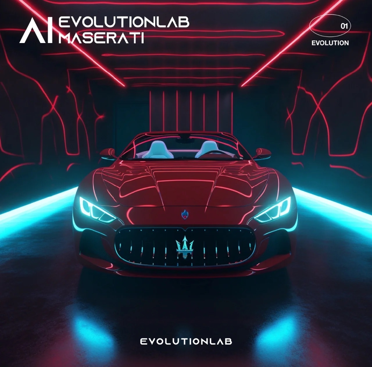 Maserati，Design，industrial design，Cyberpunk，automobile，vehicle，Sense of future，AI design，