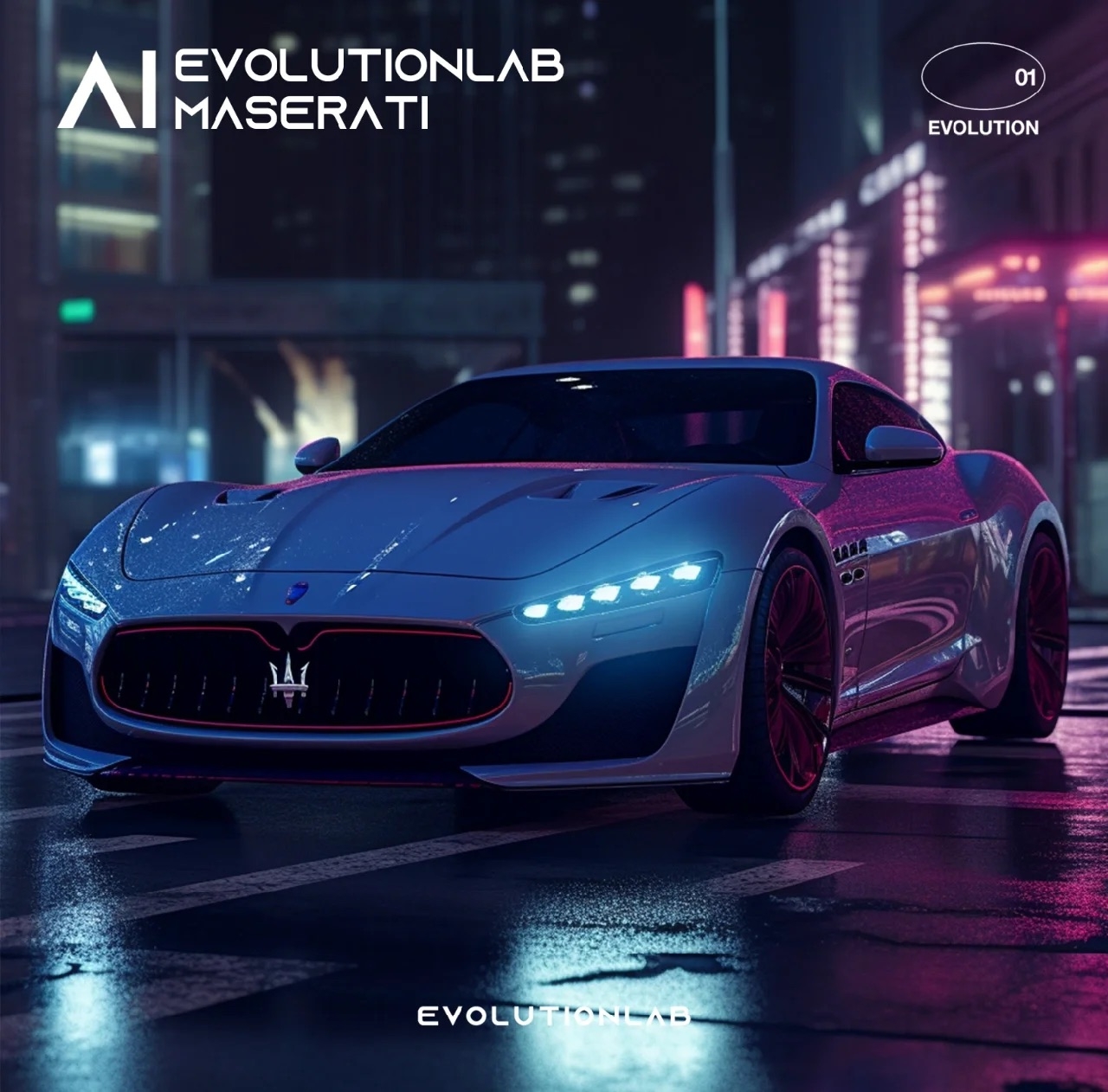 Maserati，Design，industrial design，Cyberpunk，automobile，vehicle，Sense of future，AI design，