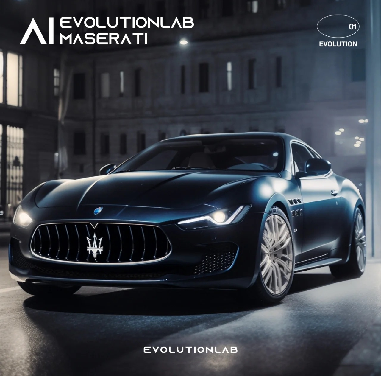 Maserati，Design，industrial design，Cyberpunk，automobile，vehicle，Sense of future，AI design，