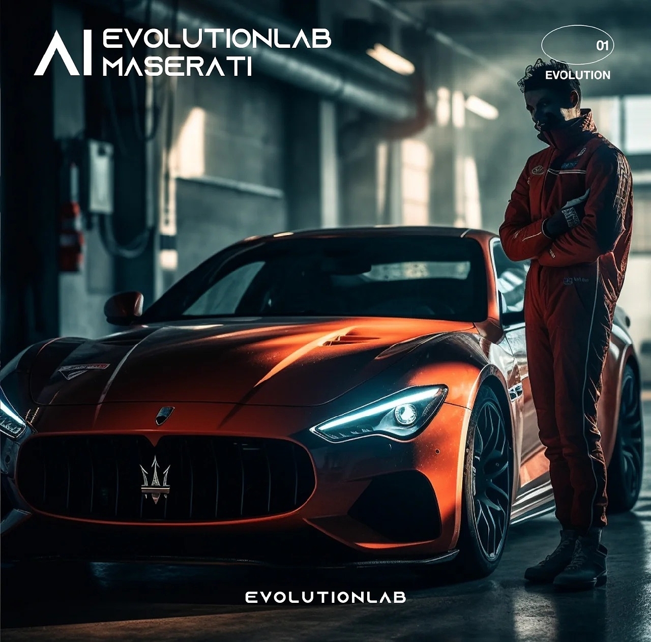 Maserati，Design，industrial design，Cyberpunk，automobile，vehicle，Sense of future，AI design，