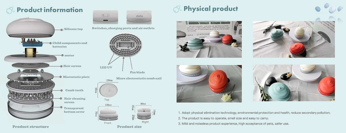 产品设计，宠物产品，毛发清洁，作品集，