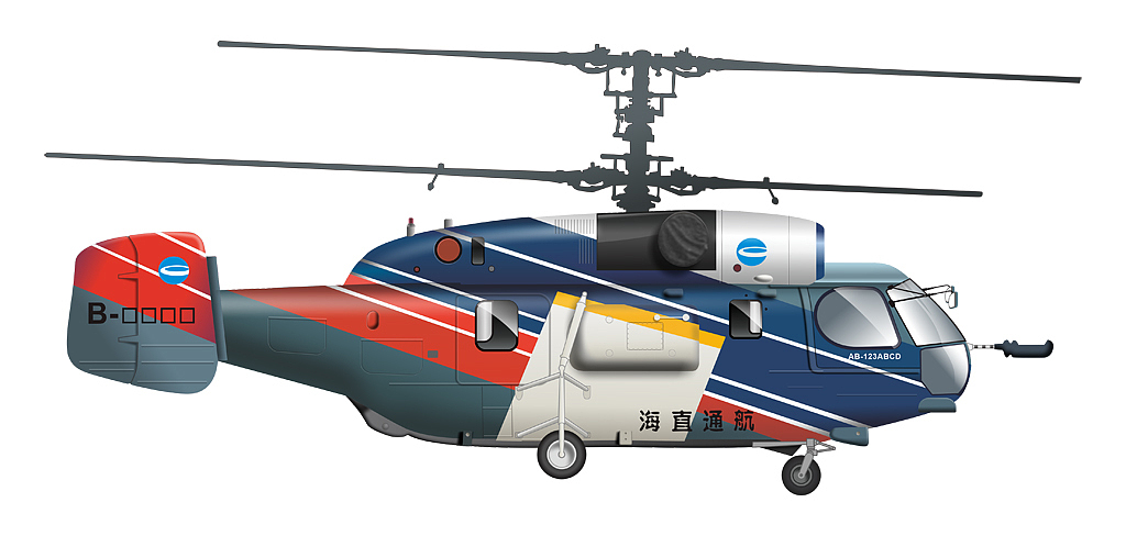 helicopter，Gold standard design，Xiong muguo，Helicopter Painting，