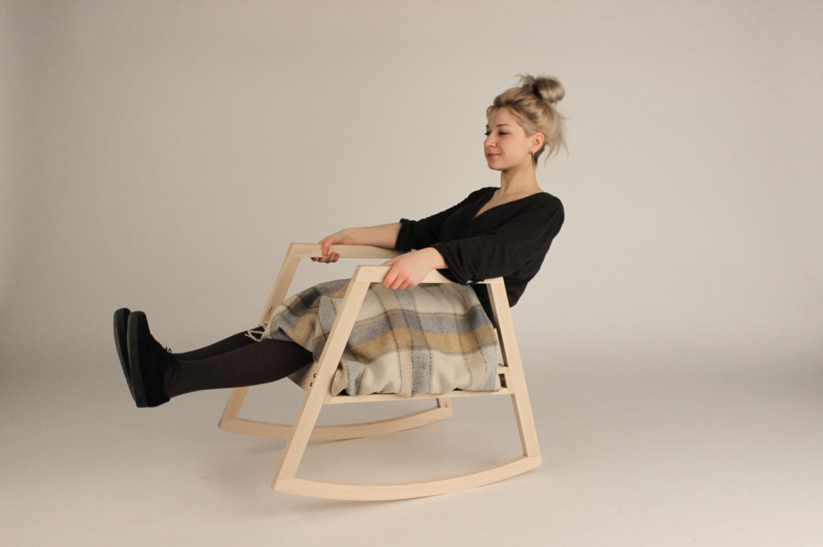 Keep items，blanket，Armchair，Rocking chair，wood，chair，