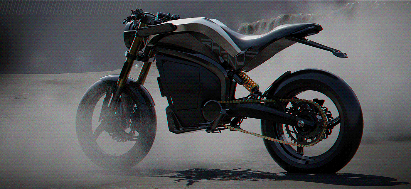 Electric motorcycle，vehicle，RAGNAR，conceptual design，