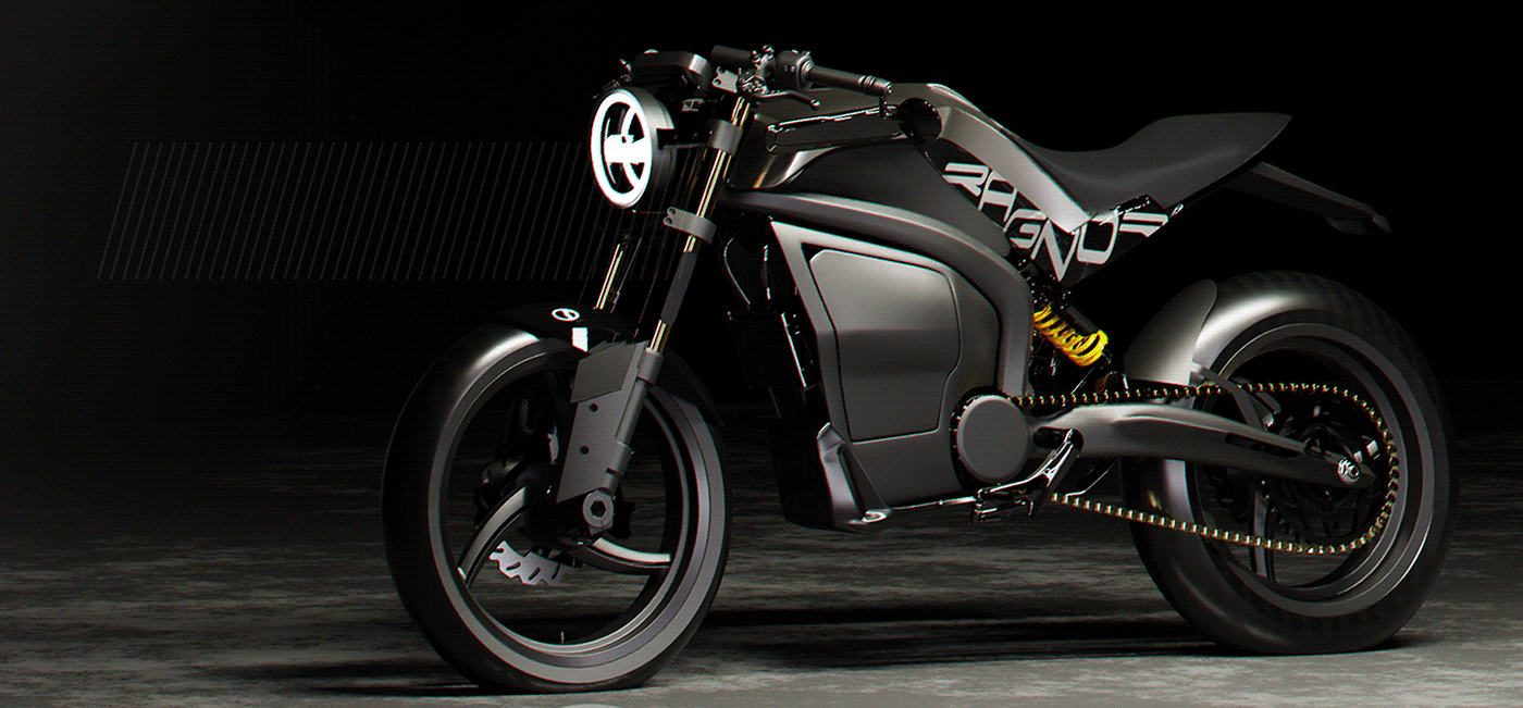 Electric motorcycle，vehicle，RAGNAR，conceptual design，