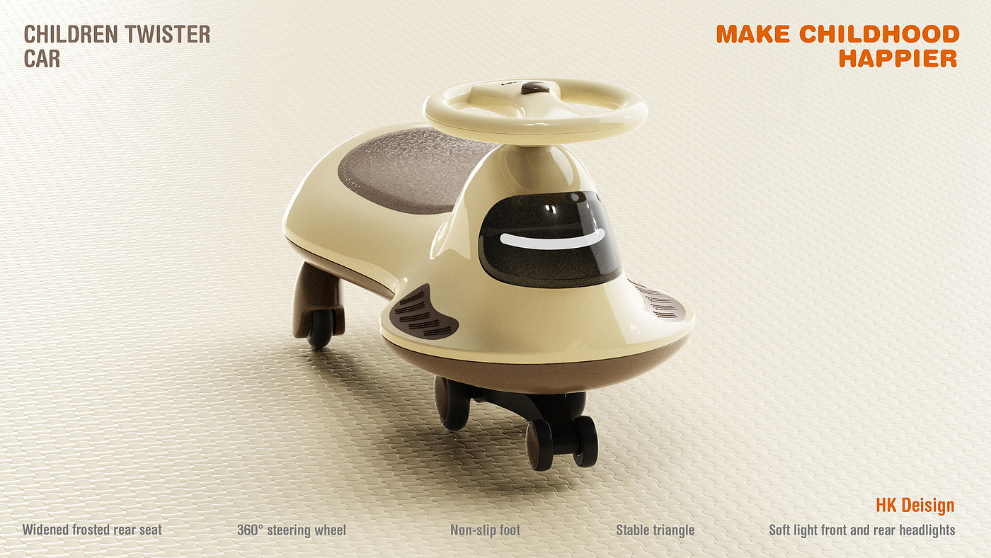 product design，Appearance design，Children's torsion car，Children's Toys，