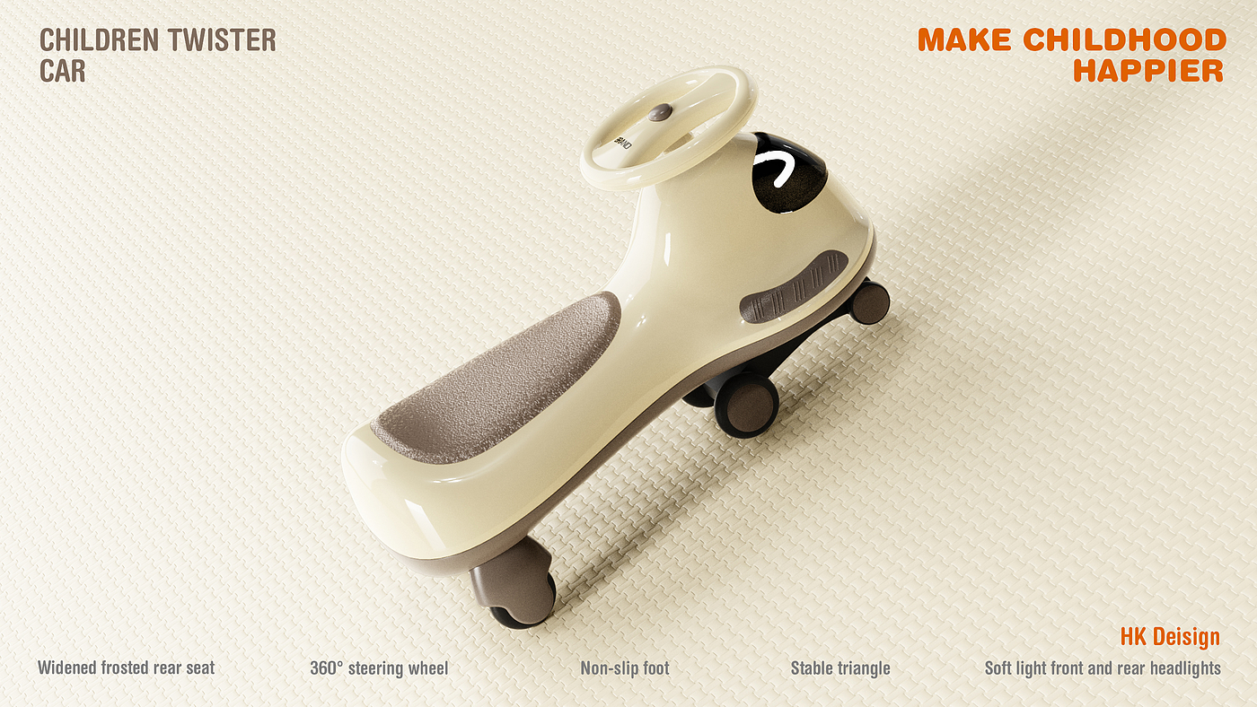 product design，Appearance design，Children's torsion car，Children's Toys，