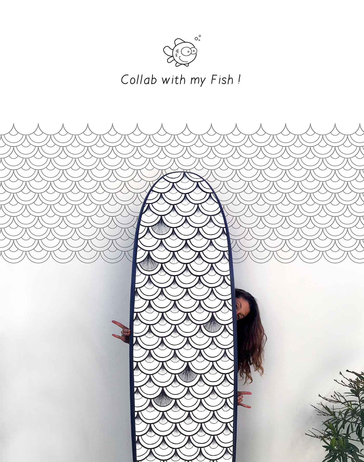 Collab，冲浪板，产品设计，白色，