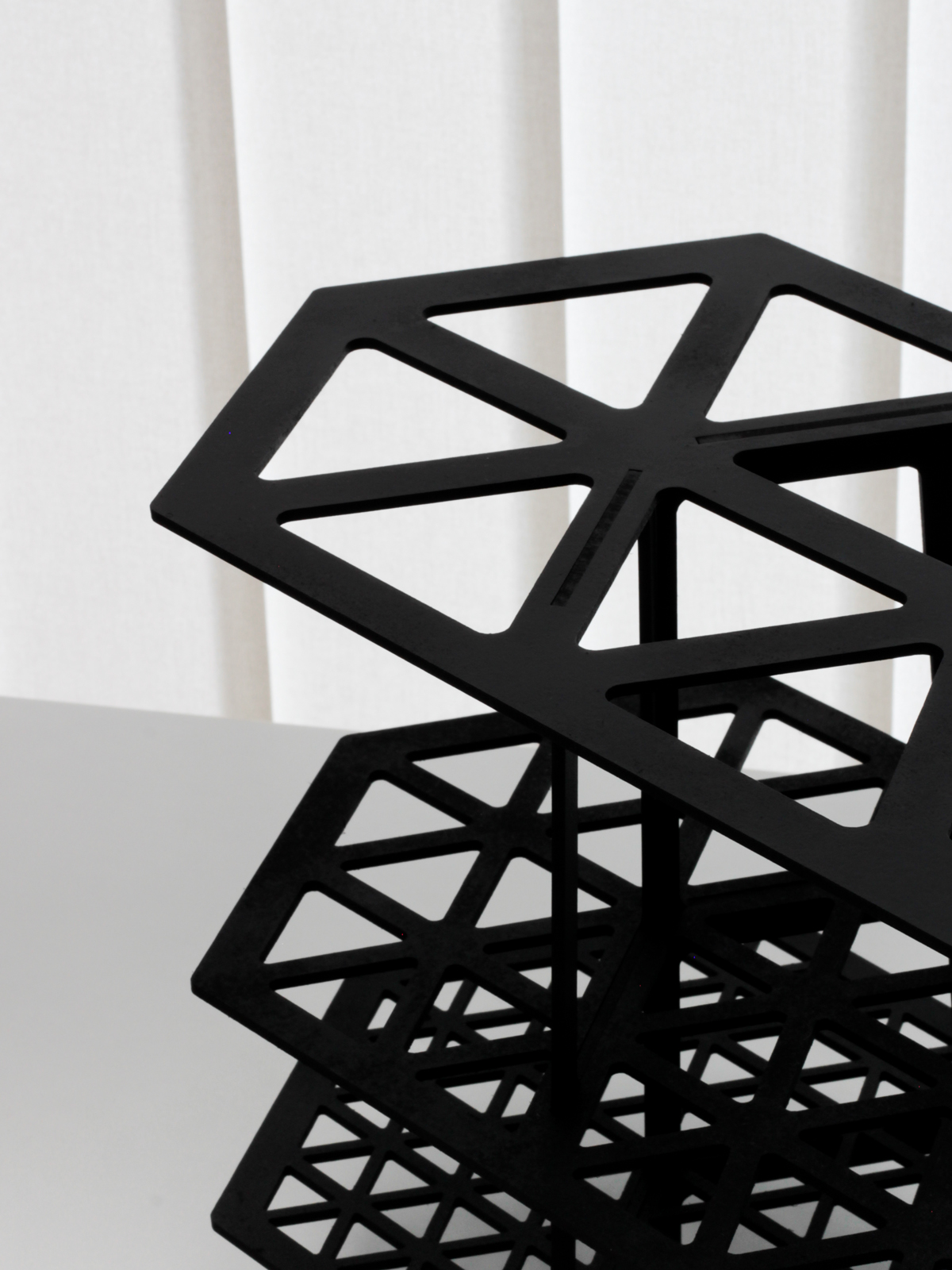 Gridded Shelf，Hayo Gebauer，black，grid，goods shelves，