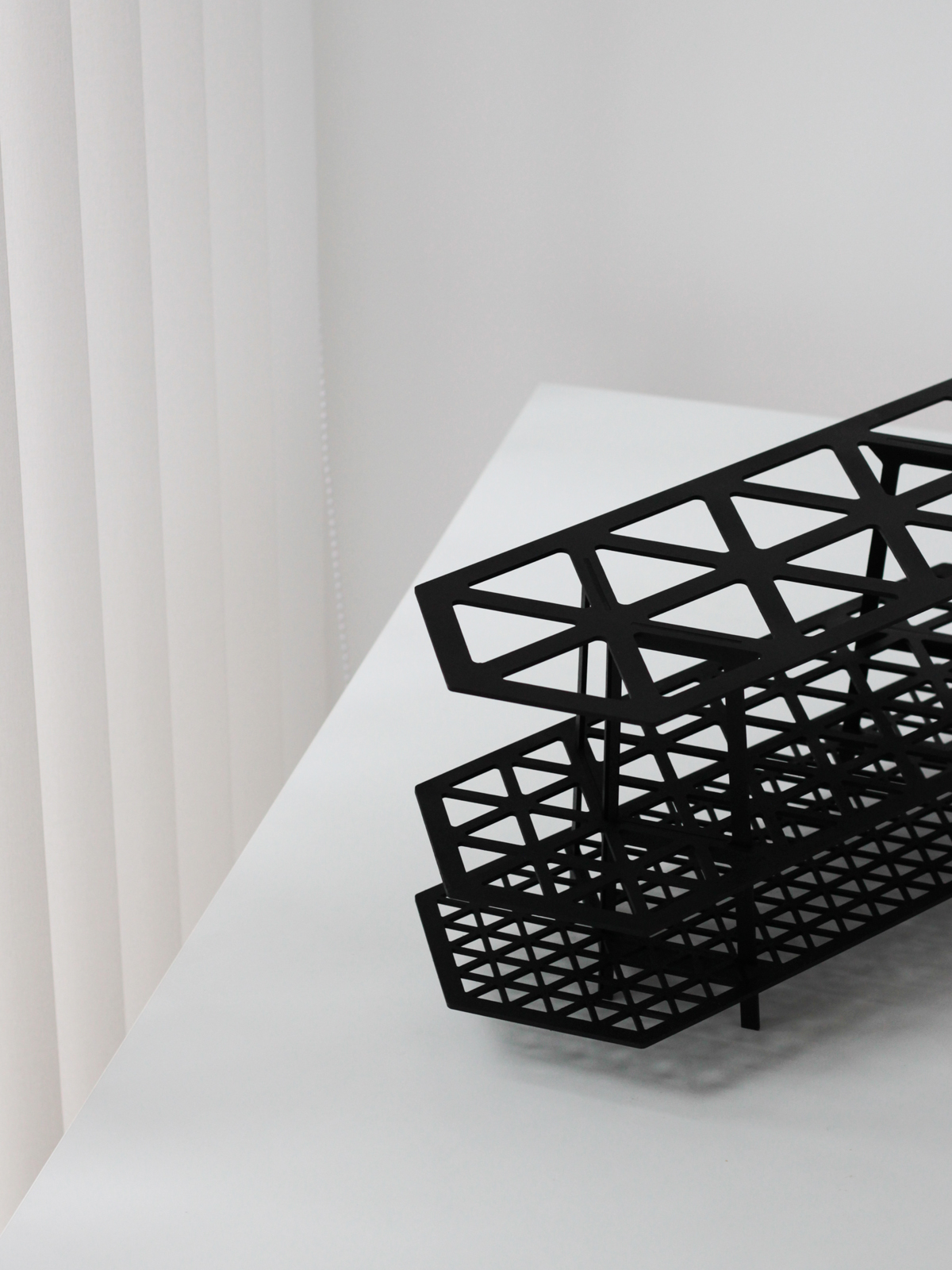 Gridded Shelf，Hayo Gebauer，black，grid，goods shelves，
