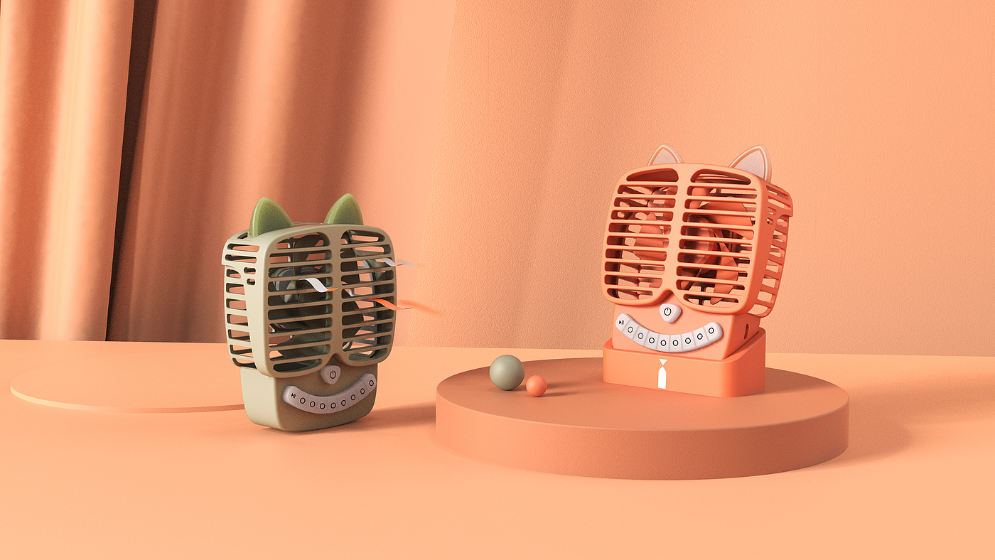 product design，industrial design，Appearance design，Small fan，Toys，Fan，Desktop fan，game，