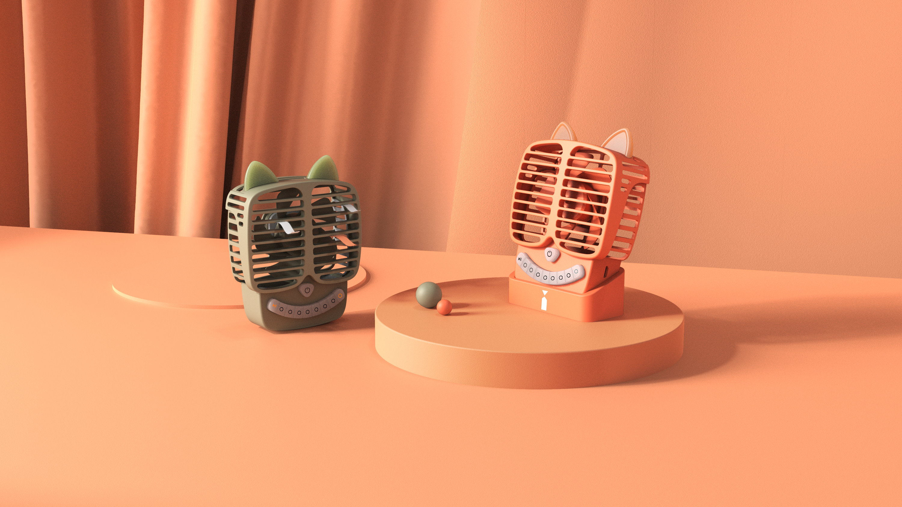 product design，industrial design，Appearance design，Small fan，Toys，Fan，Desktop fan，game，