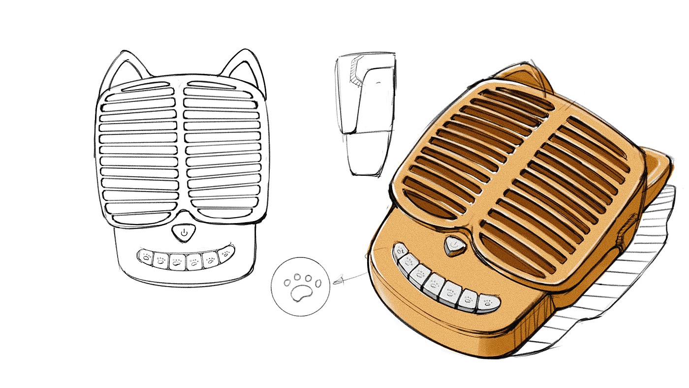 product design，industrial design，Appearance design，Small fan，Toys，Fan，Desktop fan，game，