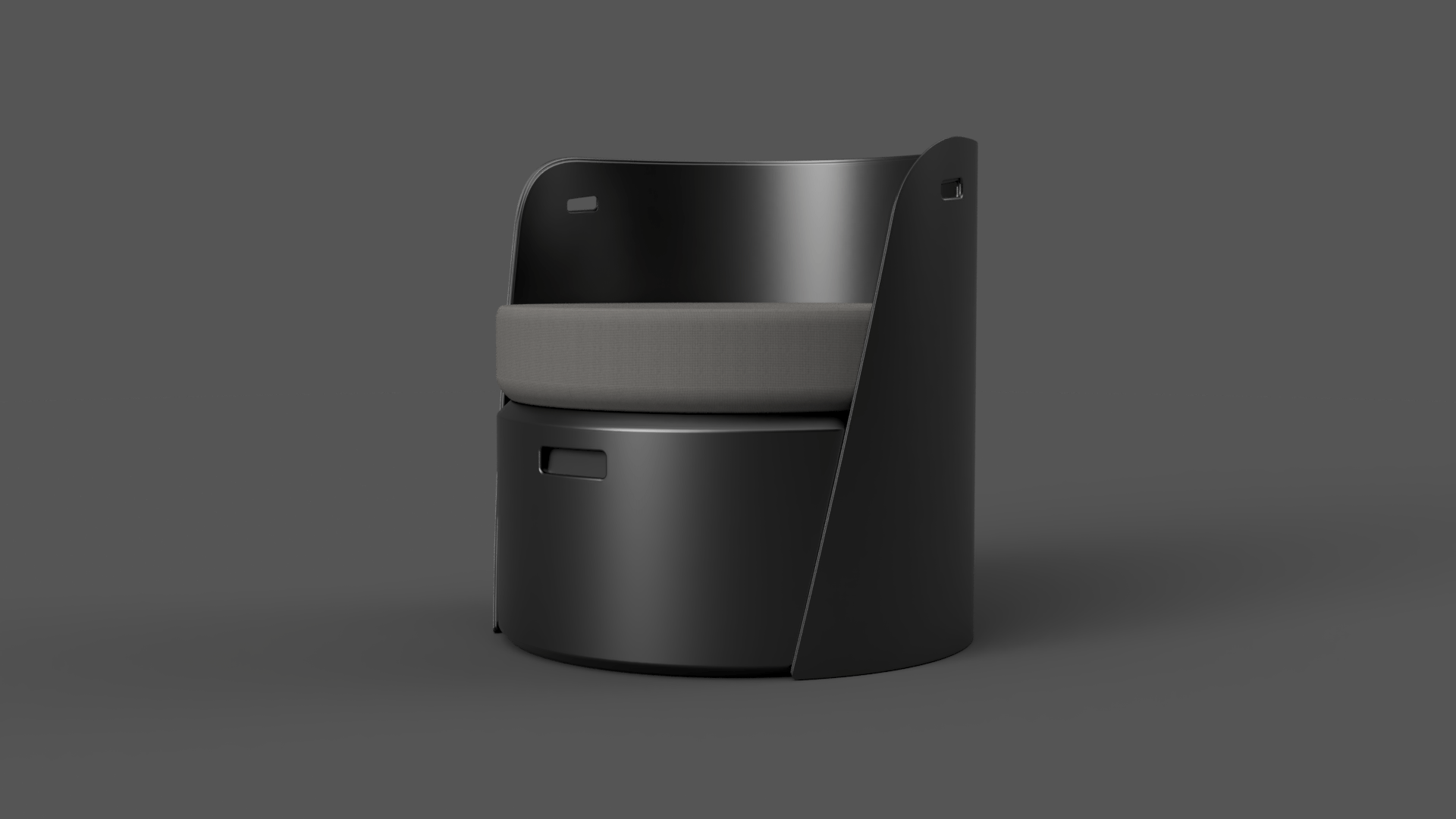 COLOURS，storage，black，Barrel type，chair，