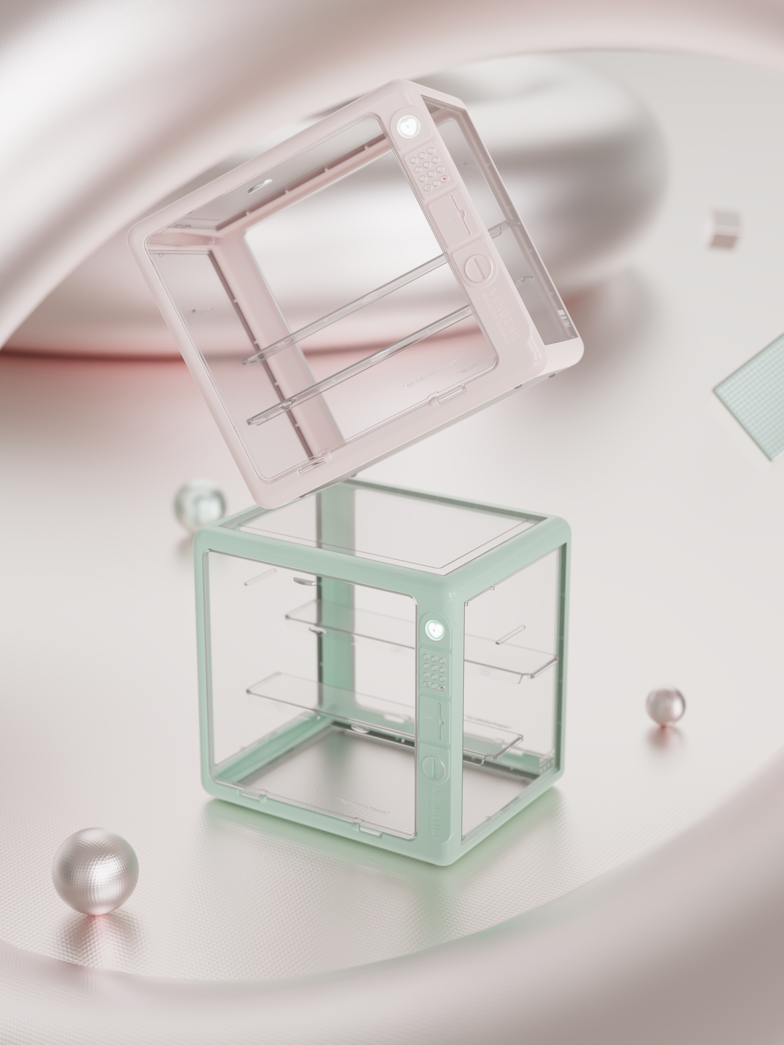 Blind box，storage box，Blind box storage，Retro，vending machine，