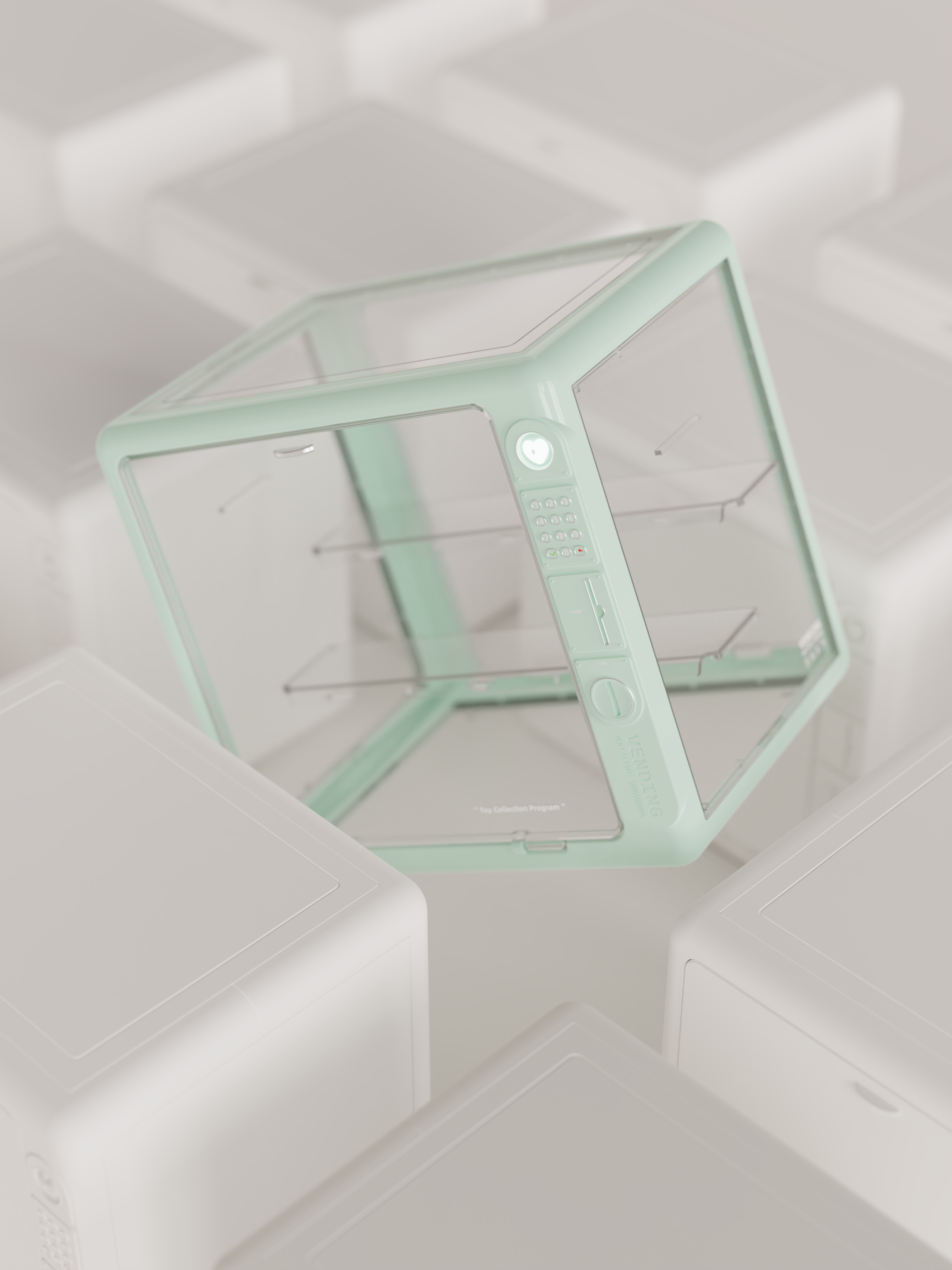 Blind box，storage box，Blind box storage，Retro，vending machine，