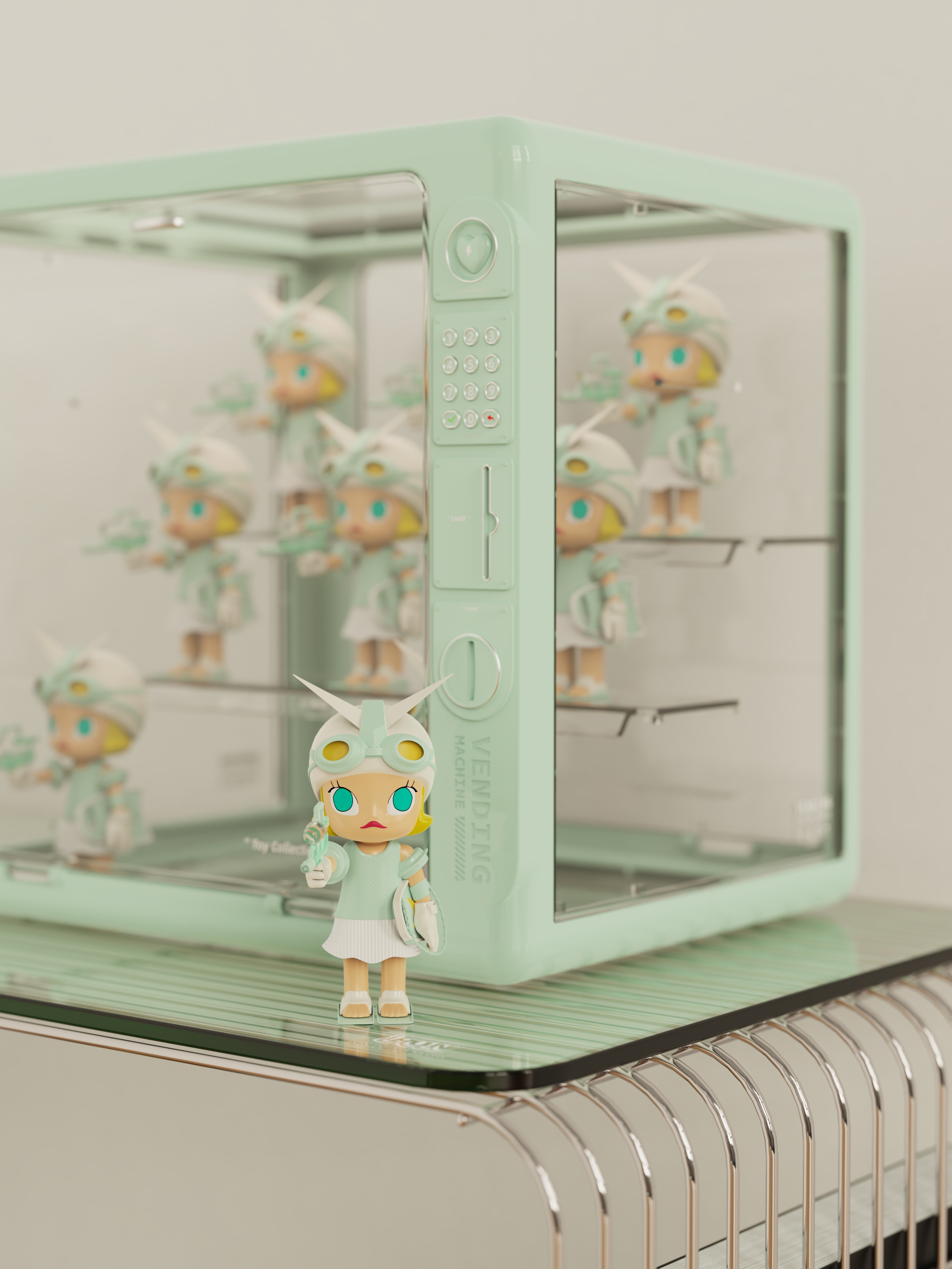 Blind box，storage box，Blind box storage，Retro，vending machine，