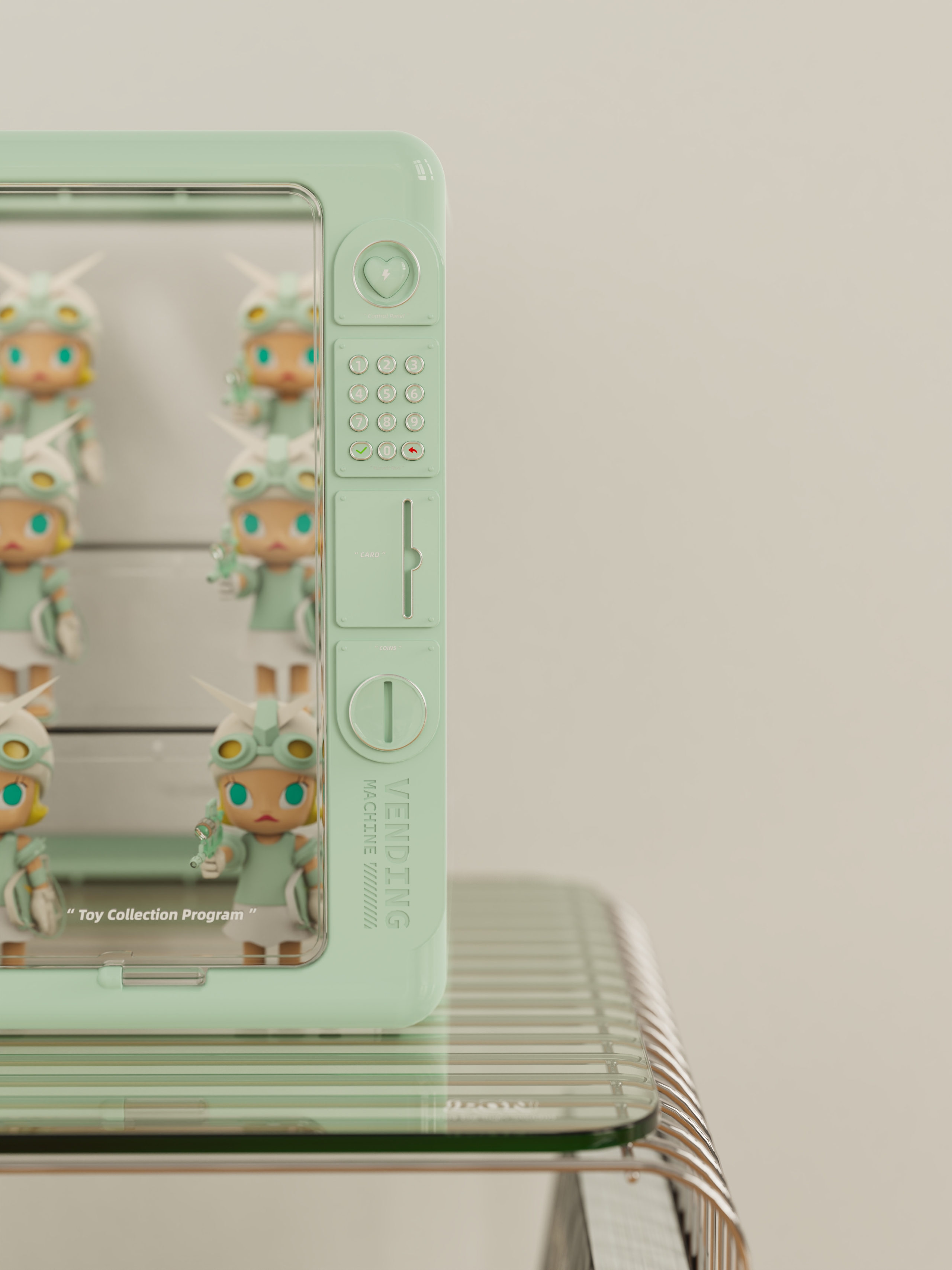 Blind box，storage box，Blind box storage，Retro，vending machine，