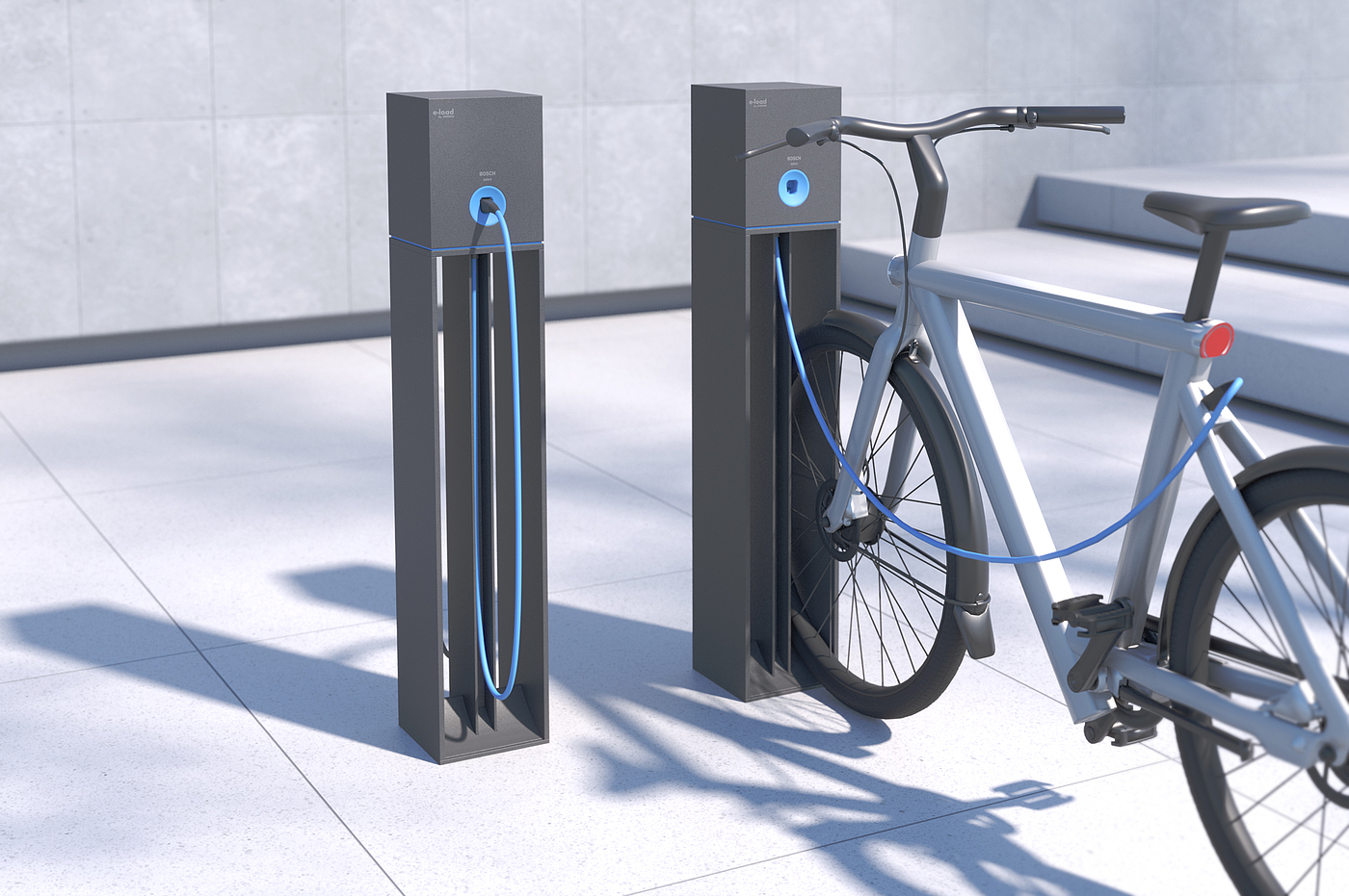 product design，Public Design/Retail Projects，electric bicycle charging station，