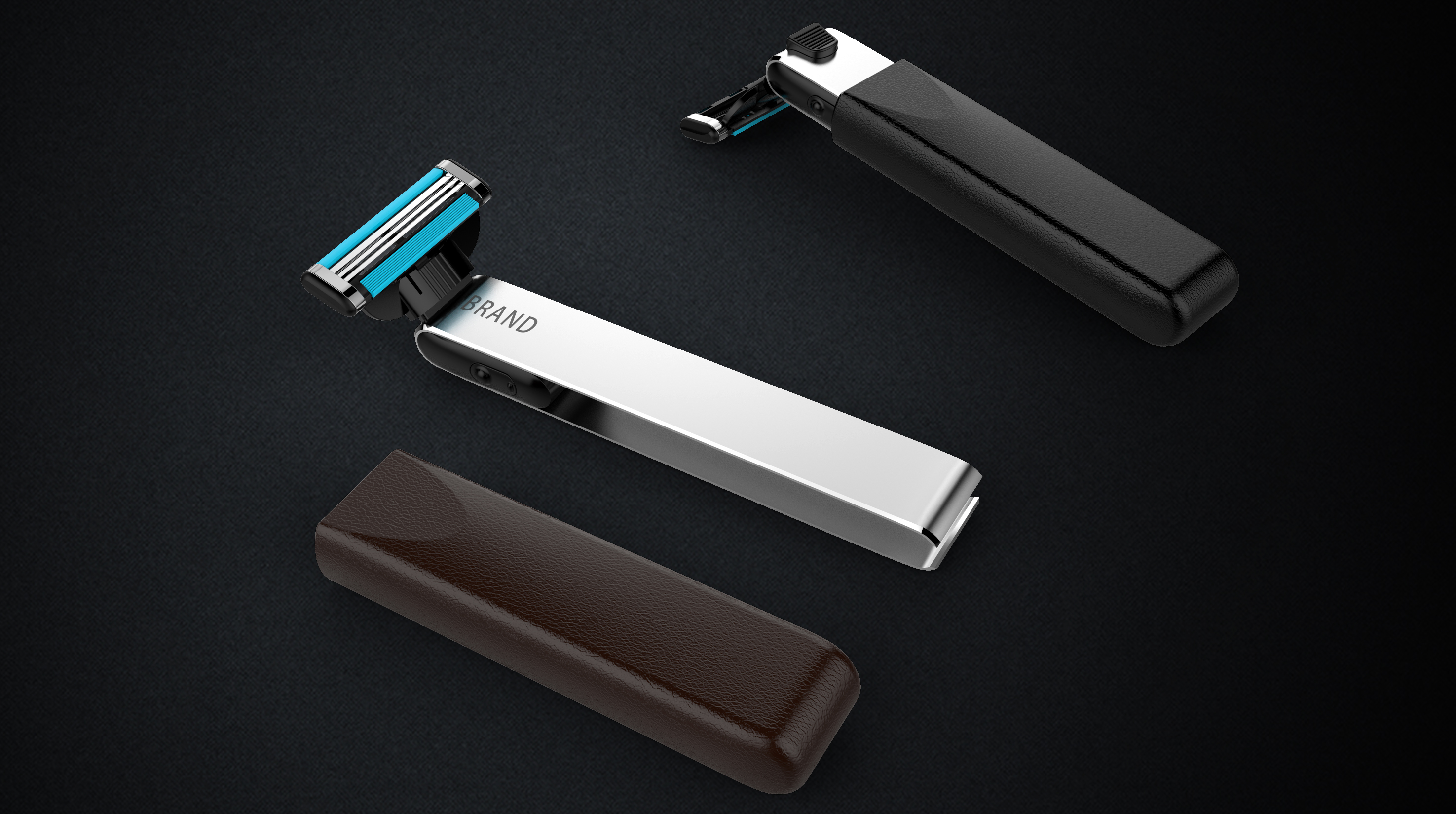 Personal hygiene products，Original design，Metallic texture，Male，Manual，razor，