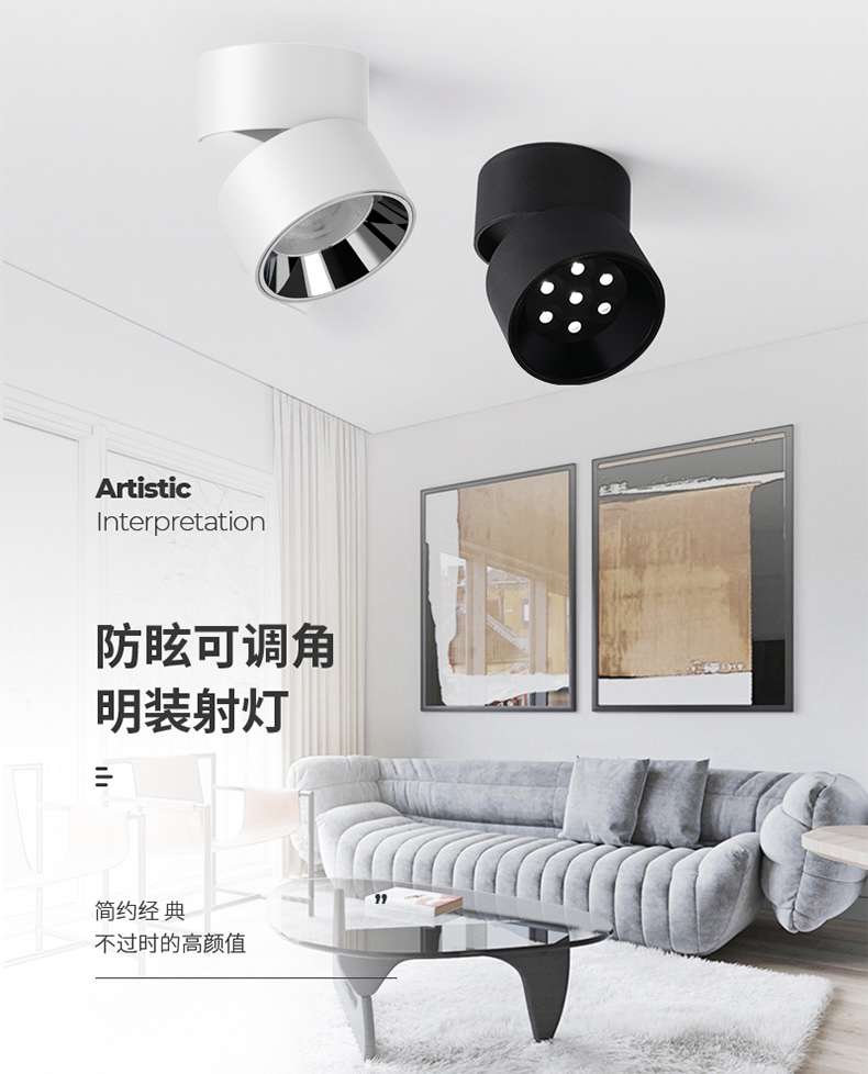 LED honeycomb anti-glare folding spotlight，