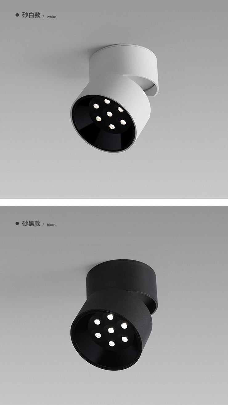 LED honeycomb anti-glare folding spotlight，