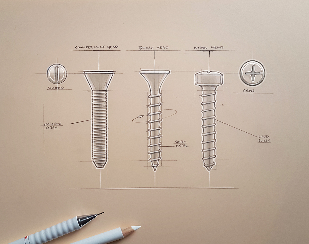 Hand drawn，product design，