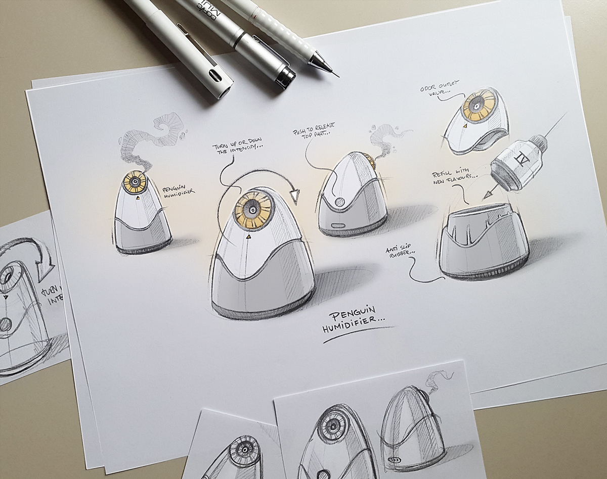 Hand drawn，product design，