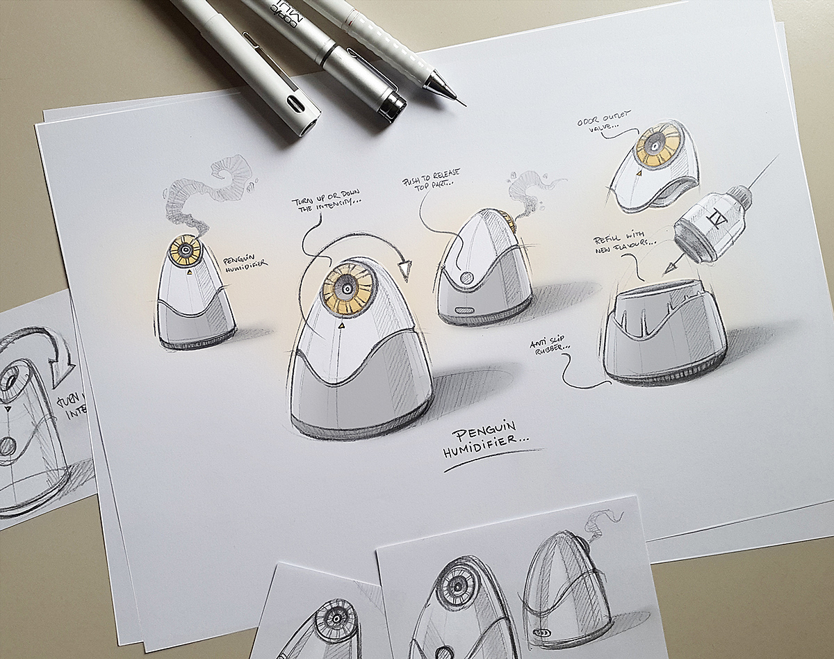 Hand drawn，product design，