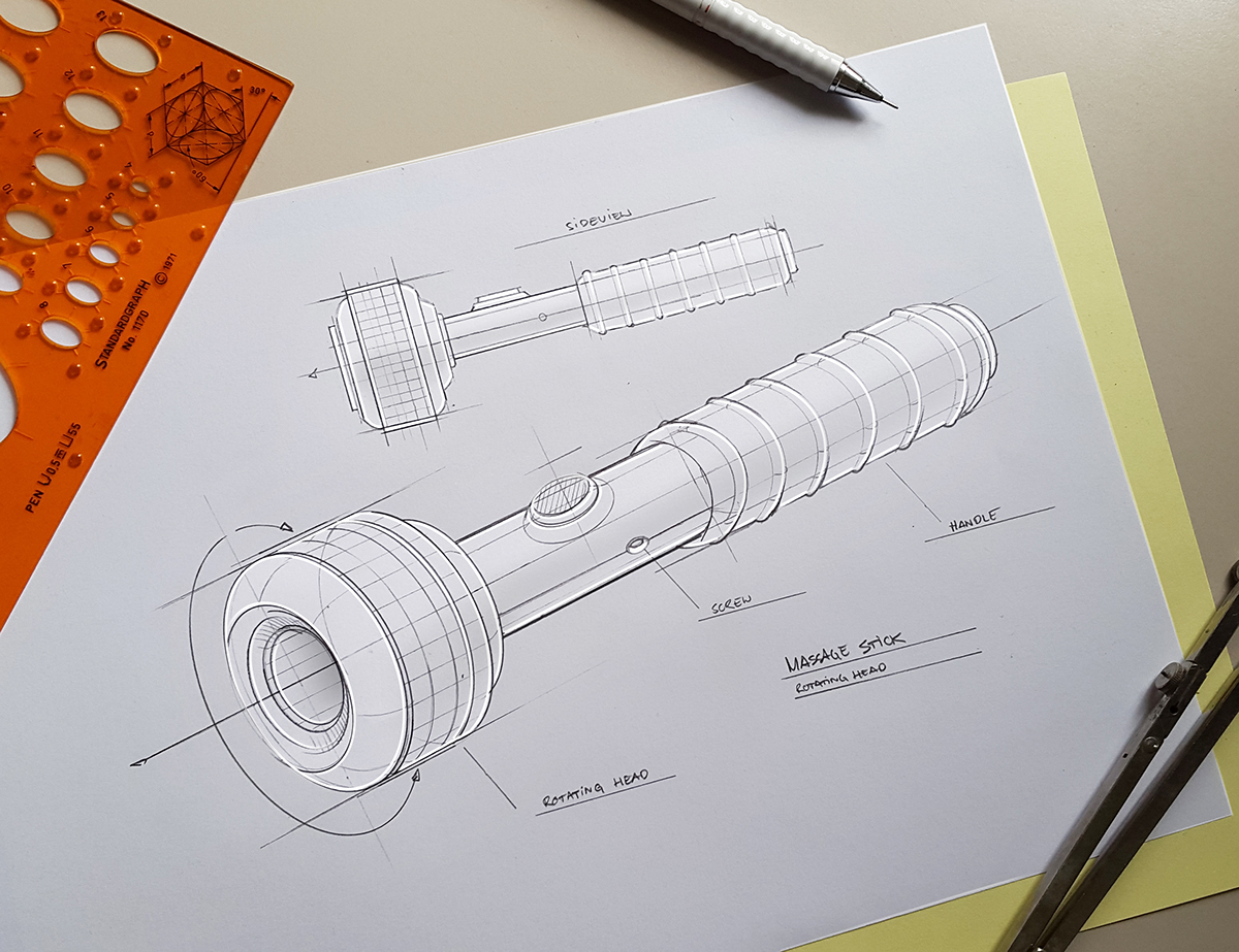 Hand drawn，product design，