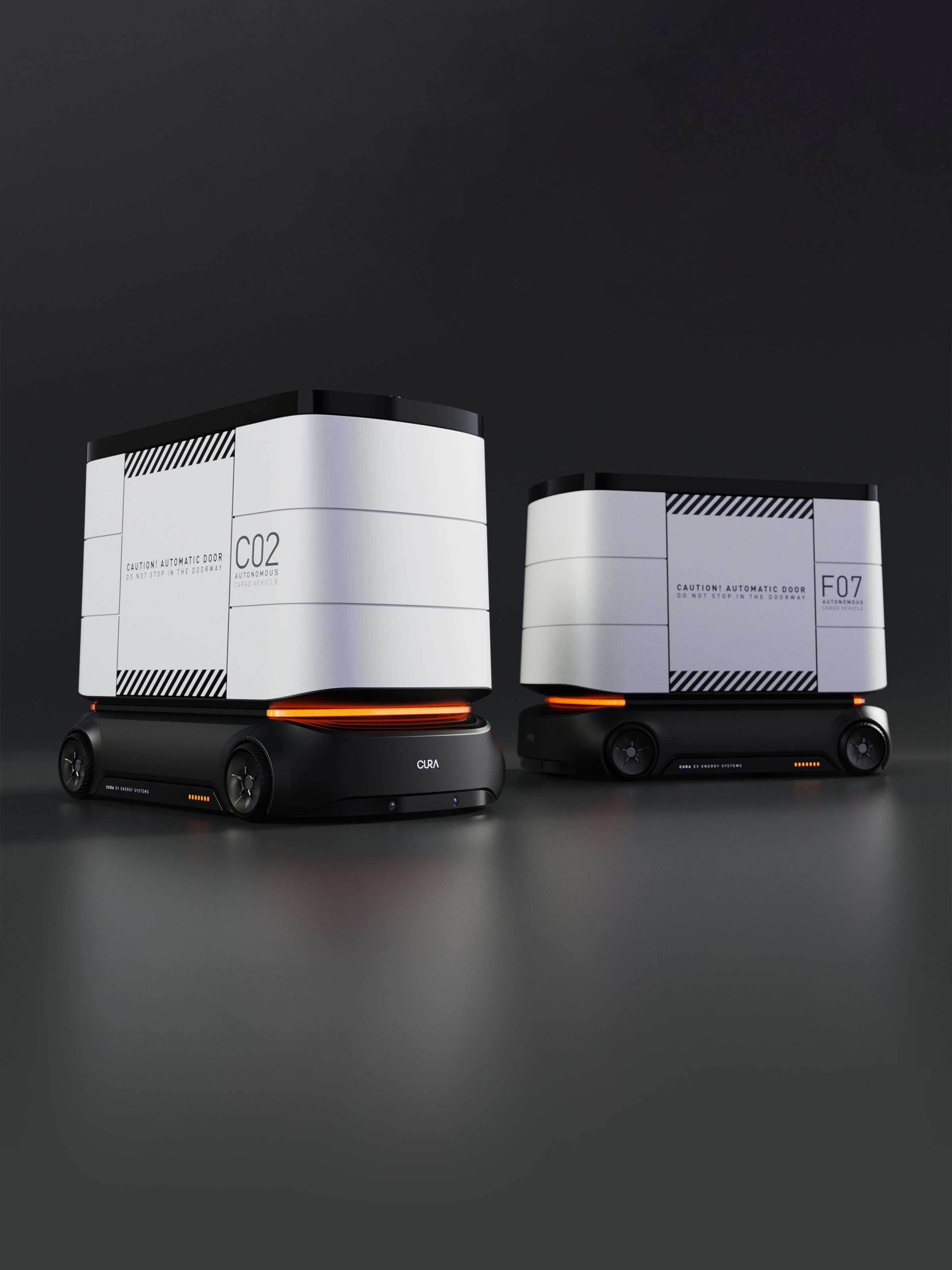 Professional concept，Product concept，Self-driving airport cargo electric car，