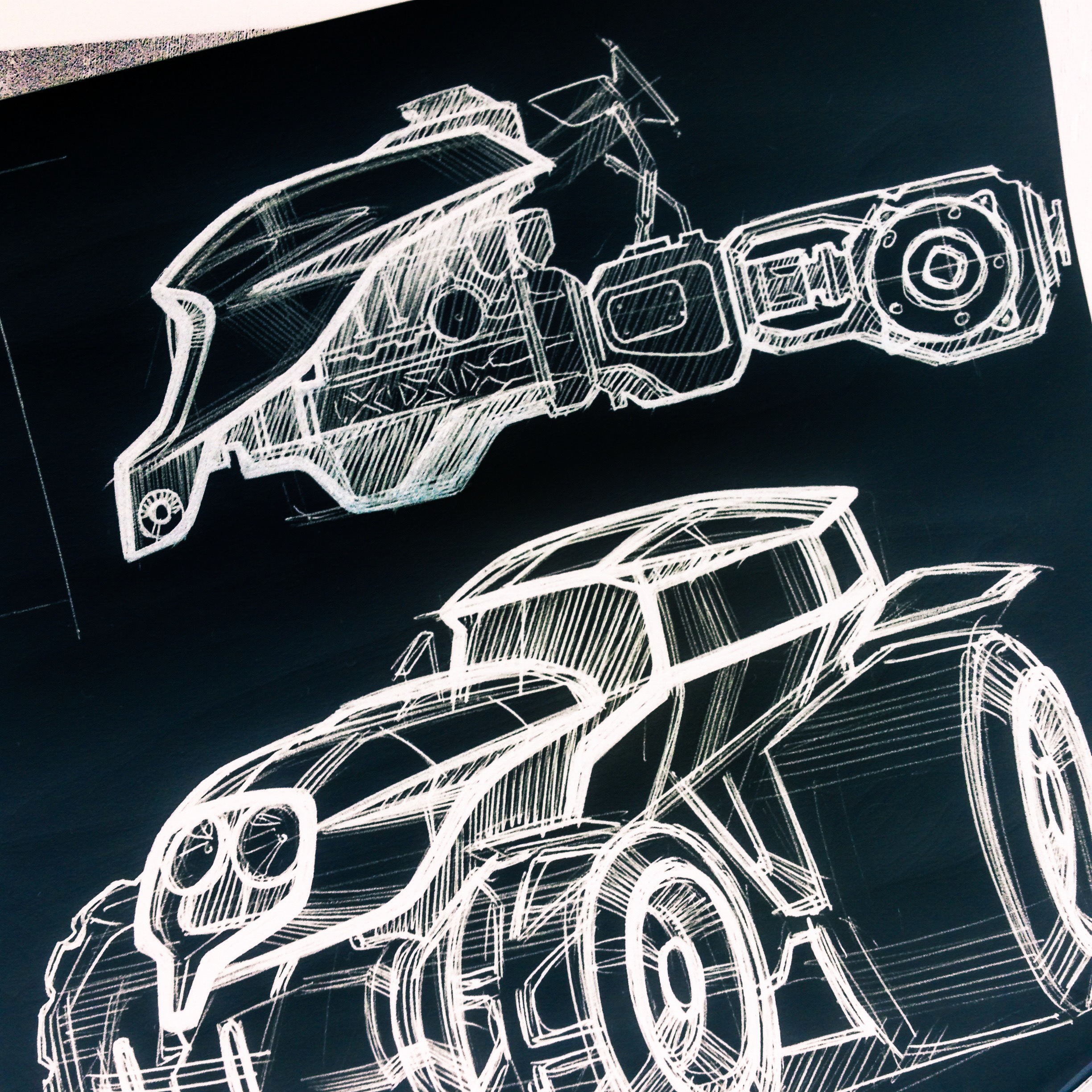 Tractor，Hand drawn，monochrome，sketch，vehicle，